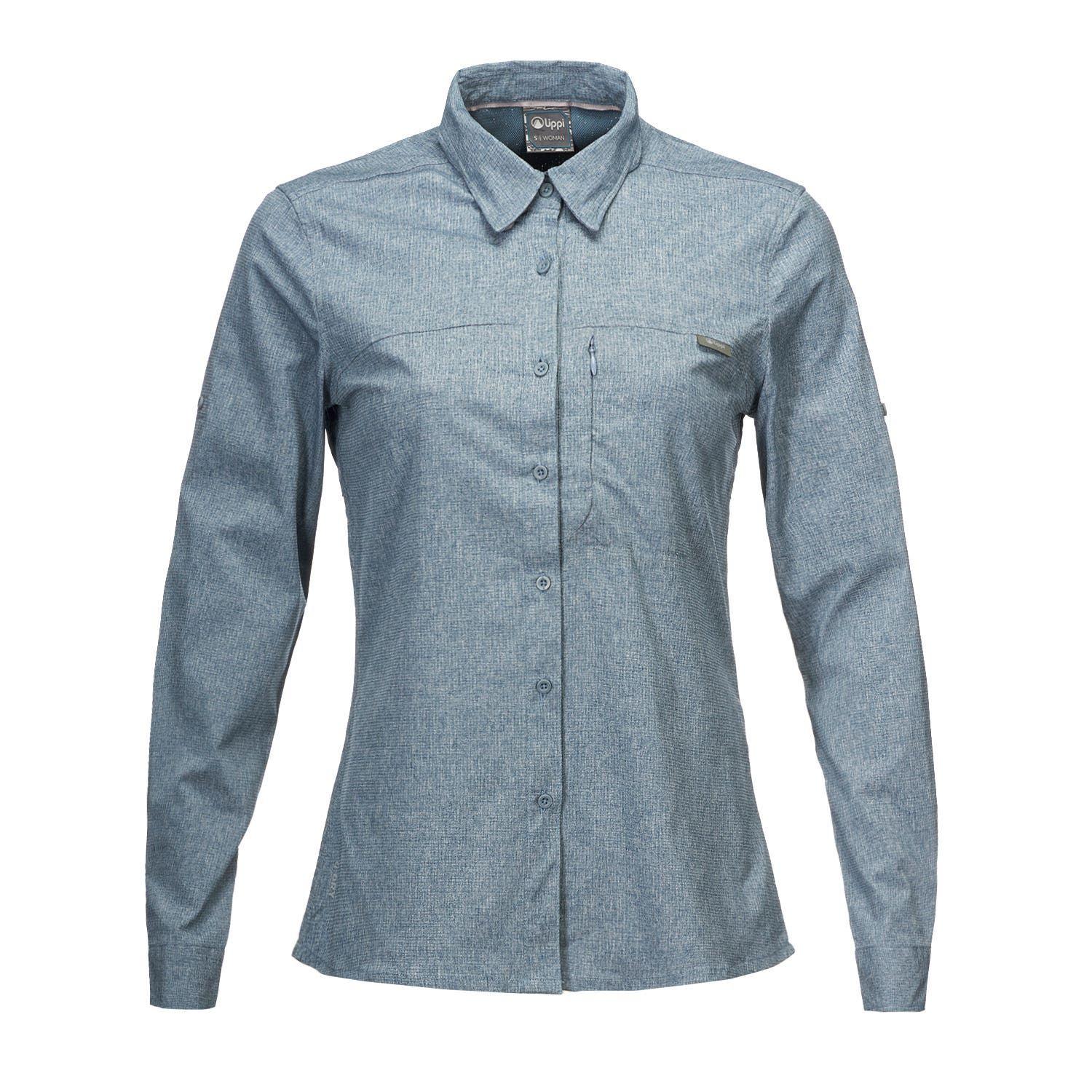 Camisa Mujer Rosselot Long Sleeve Q-Dry Shirt Azul Grisaceo Lippi-0