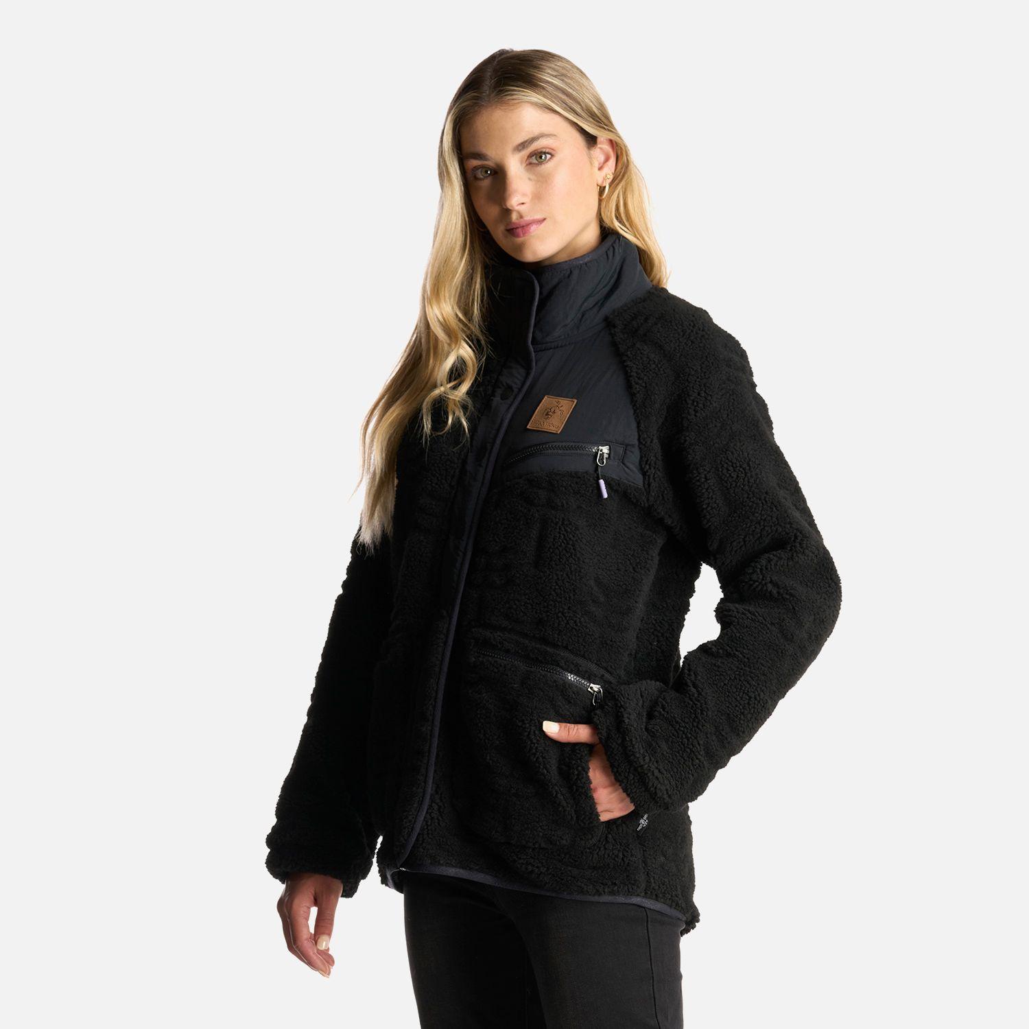 Poleron Mujer Zip-Porrito Negro Haka Honu-1