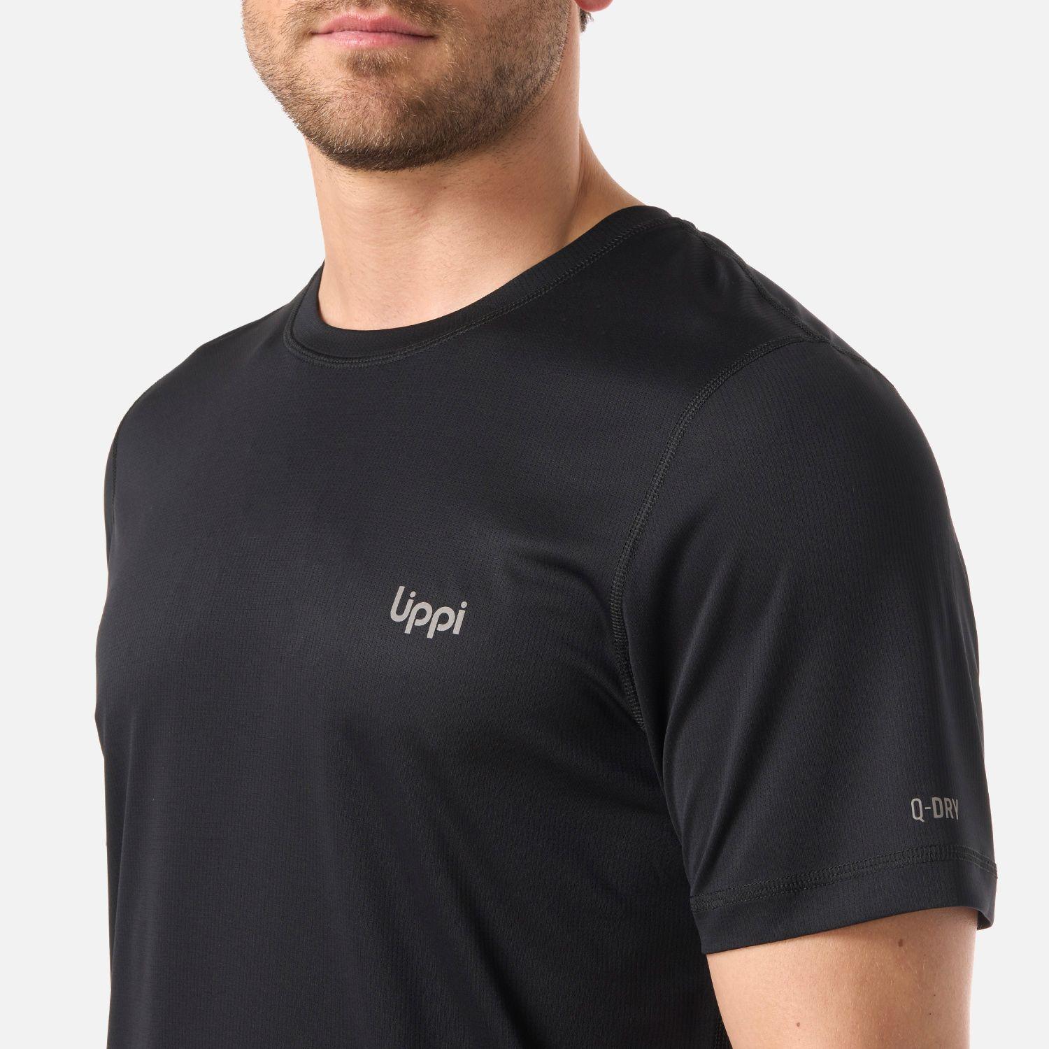 Polera Hombre Core Q-Dry T-Shirt Negro Lippi V26-3