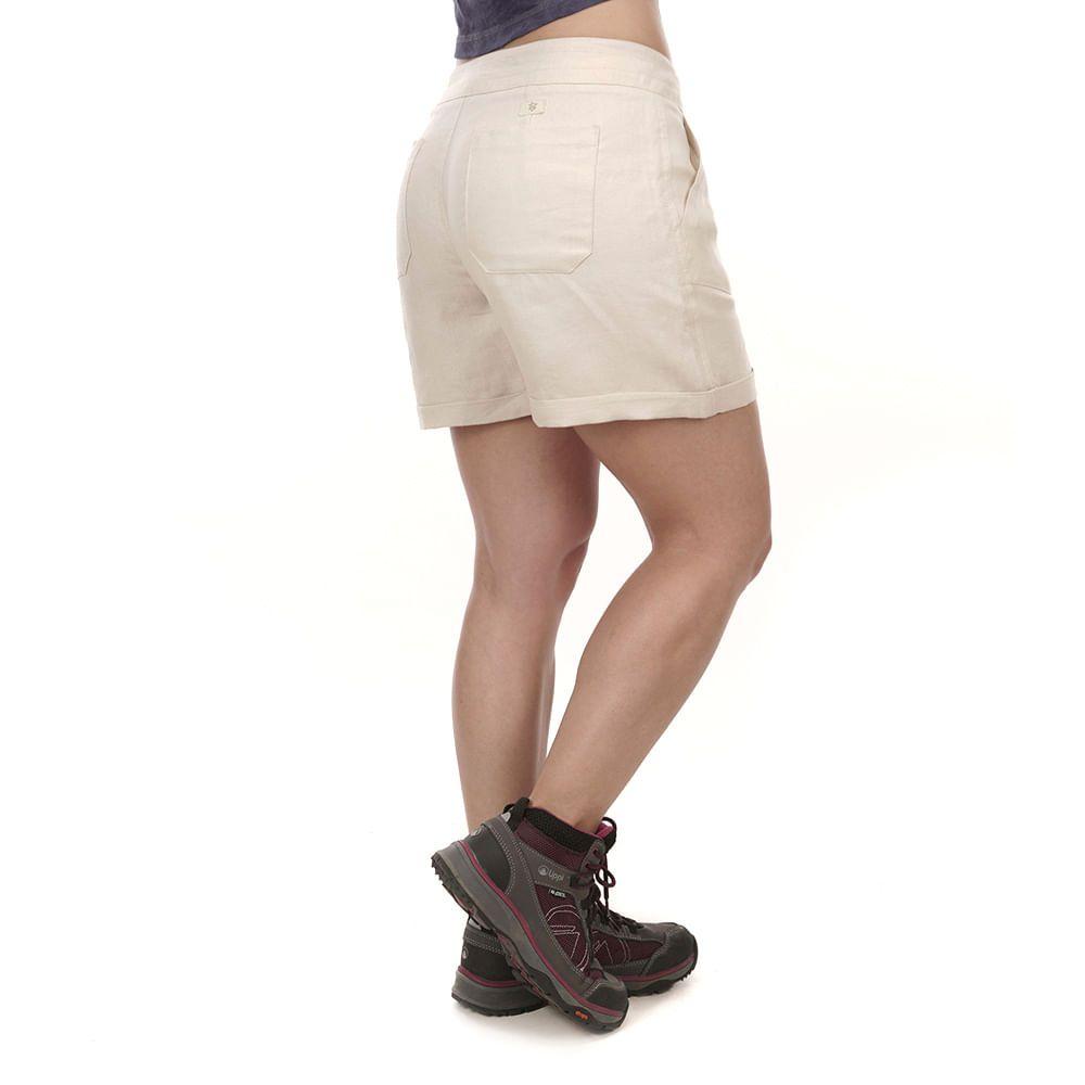 Short Mujer Lino Shorts Azul Piedra Lippi-5