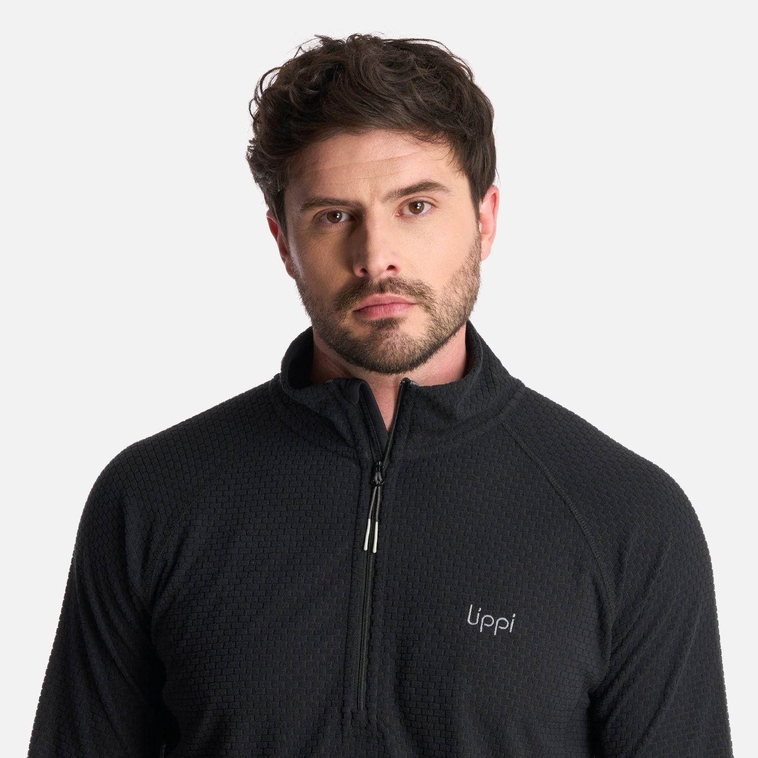 Polerón Hombre Jacaranda Nano-F 14 Zip Negro Lippi-3