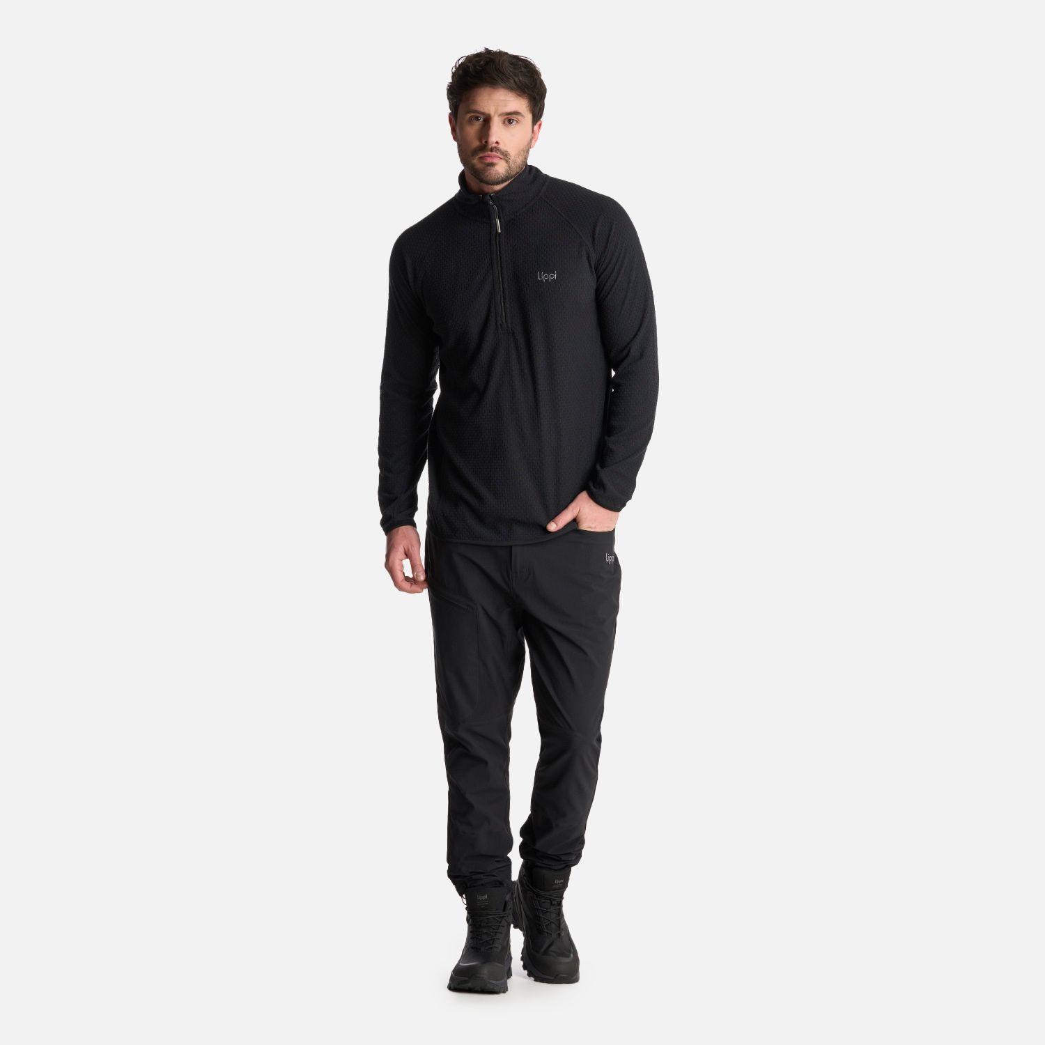 Polerón Hombre Jacaranda Nano-F 14 Zip Negro Lippi-4