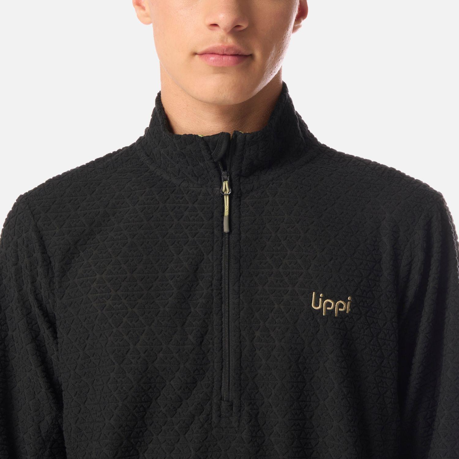 Polerón Teen Boy Mild Nano-F 1/4 Zip Negro Lippi I26-3