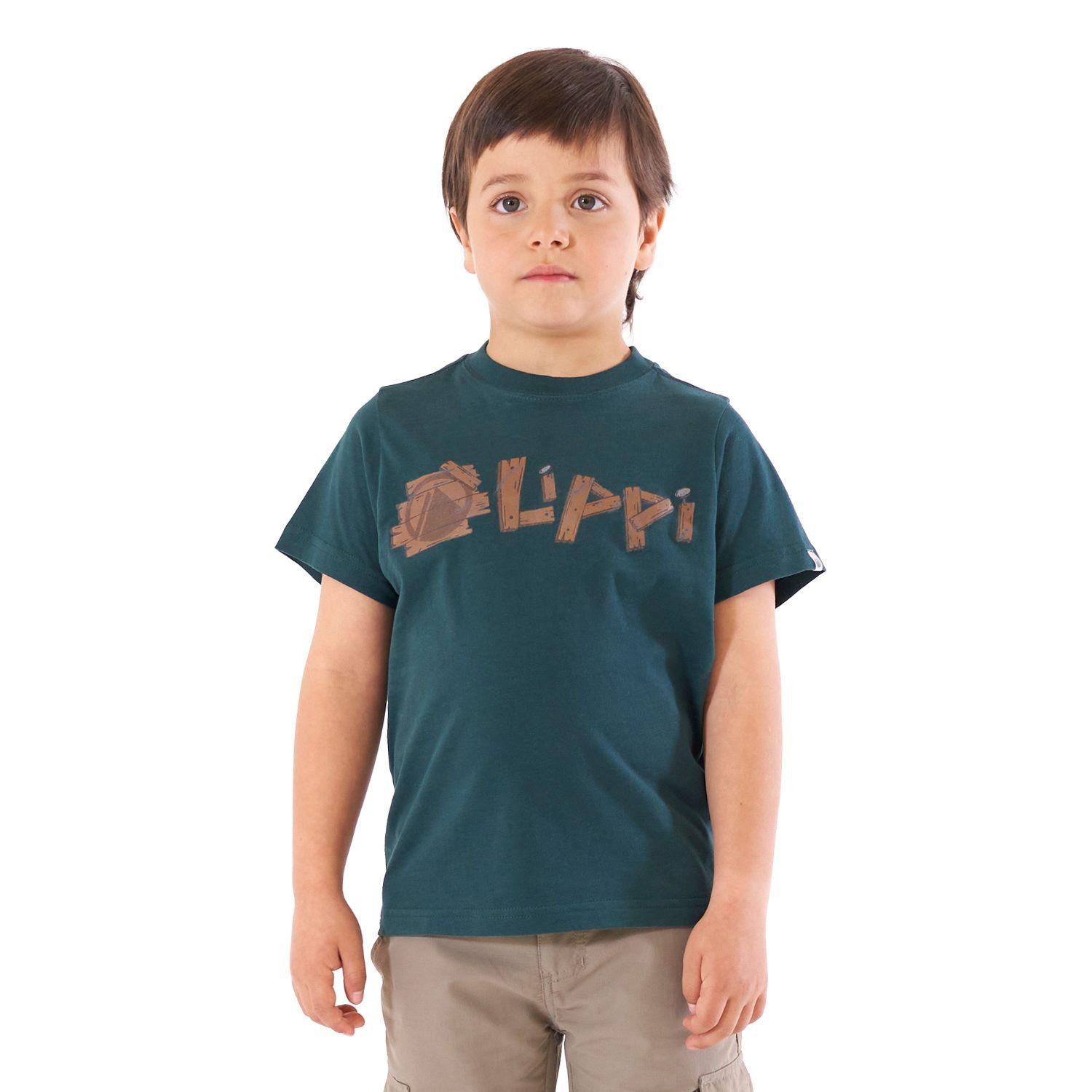 Polera Niño Logo Lippi UV-Stop T-Shirt Turquesa Oscuro Lippi V21-1