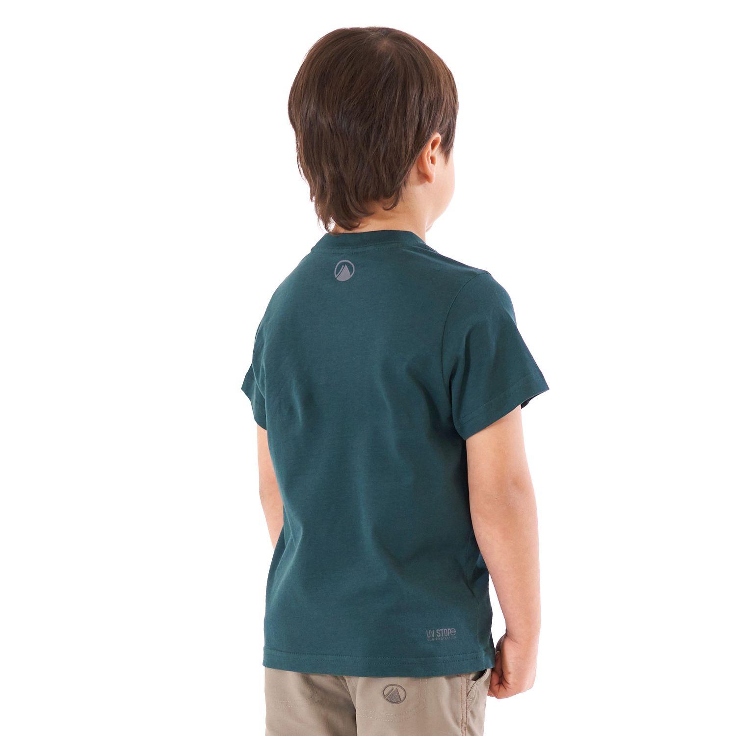 Polera Niño Logo Lippi UV-Stop T-Shirt Turquesa Oscuro Lippi V21-3