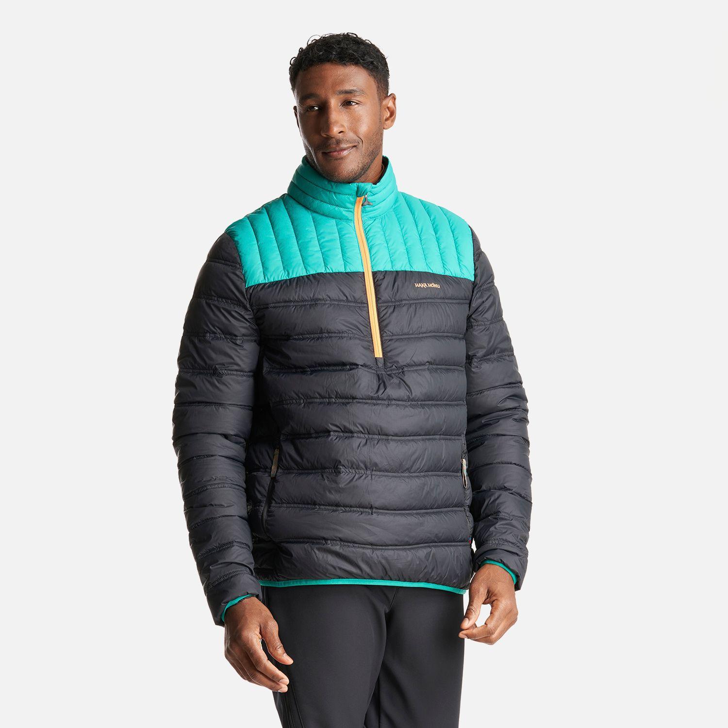 Chaqueta Hombre Ultraliviana 1/4 Zip Negro Haka Honu-1