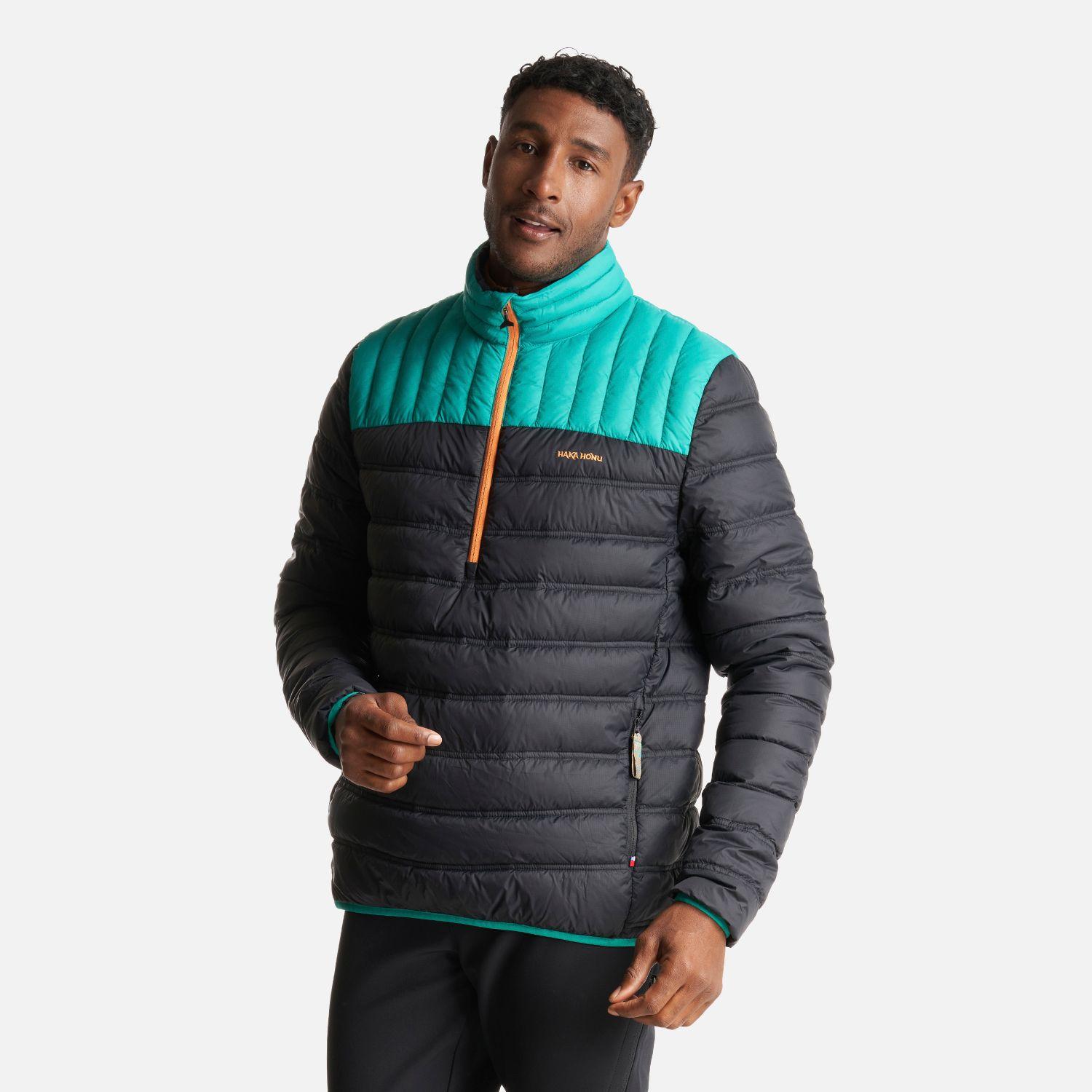 Chaqueta Hombre Ultraliviana 1/4 Zip Negro Haka Honu-2