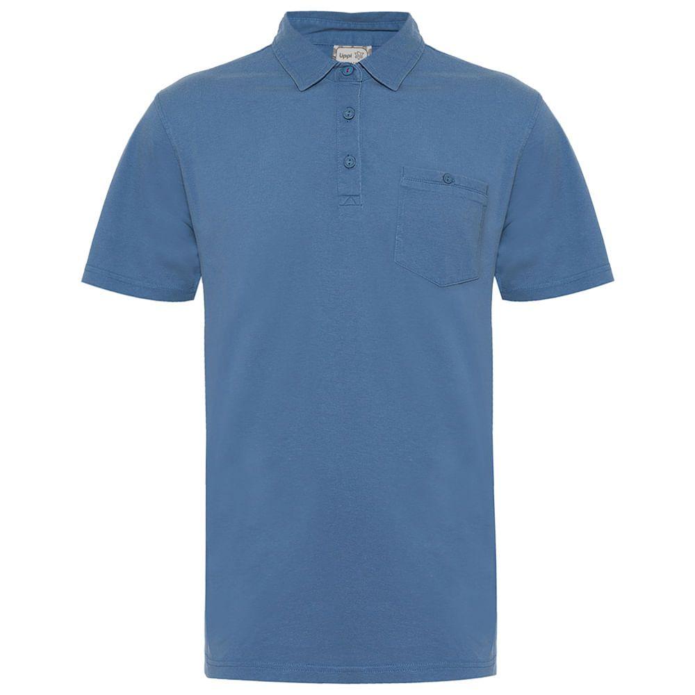 Polera Hombre Woodfire Polo Azul Piedra Lippi-0