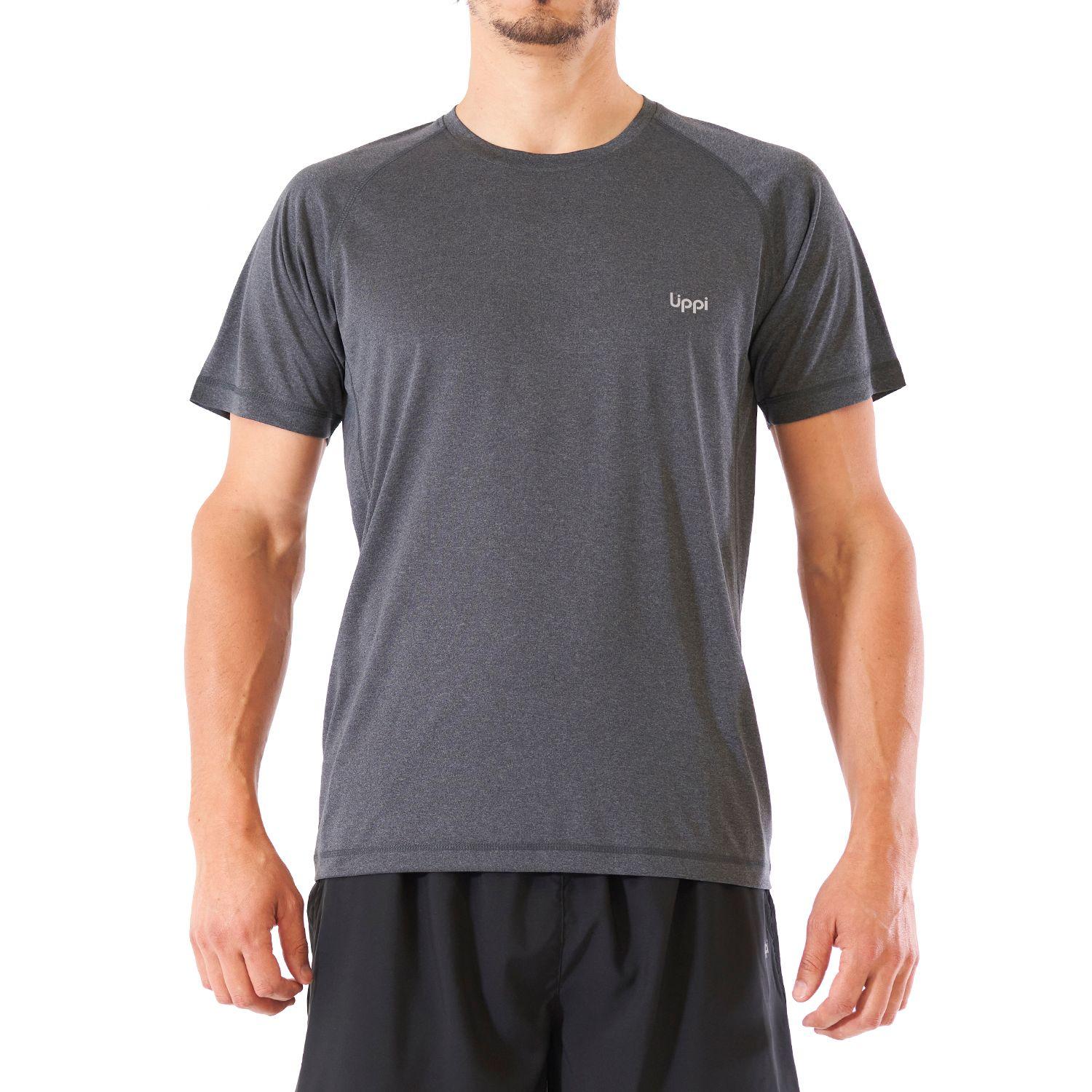 Polera Hombre Core Q-Dry T-Shirt Melange Grafito Lippi V23-1