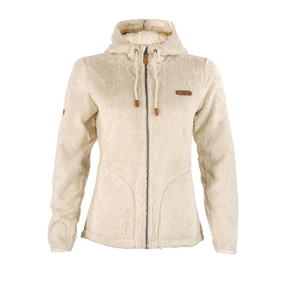 Poleron Mujer Bear Shaggy-Pro Hoody Jacket Crema Lippi-0