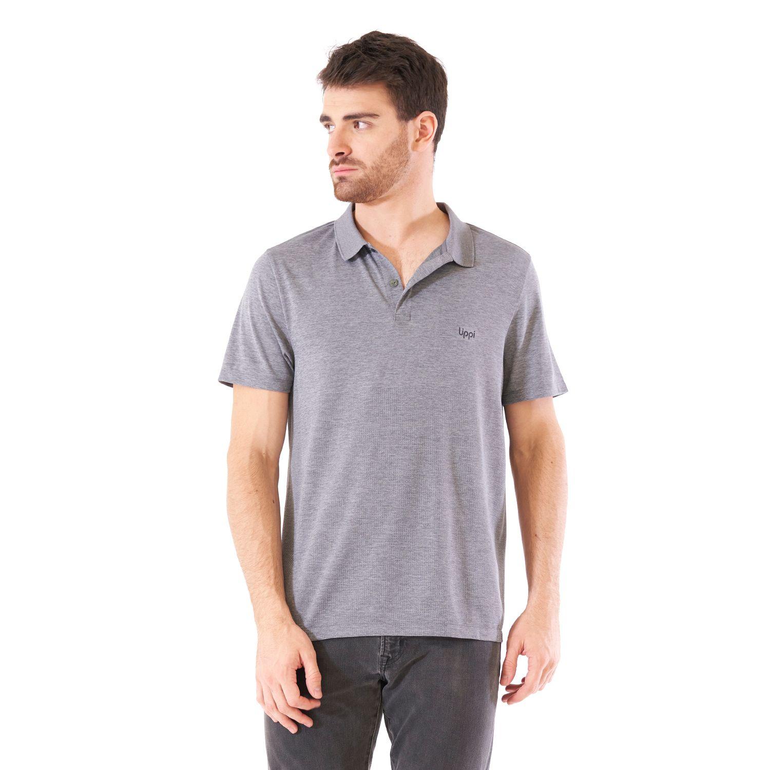 Polera Hombre B-Classic Seamless Polo Gris Medio Lippi-1