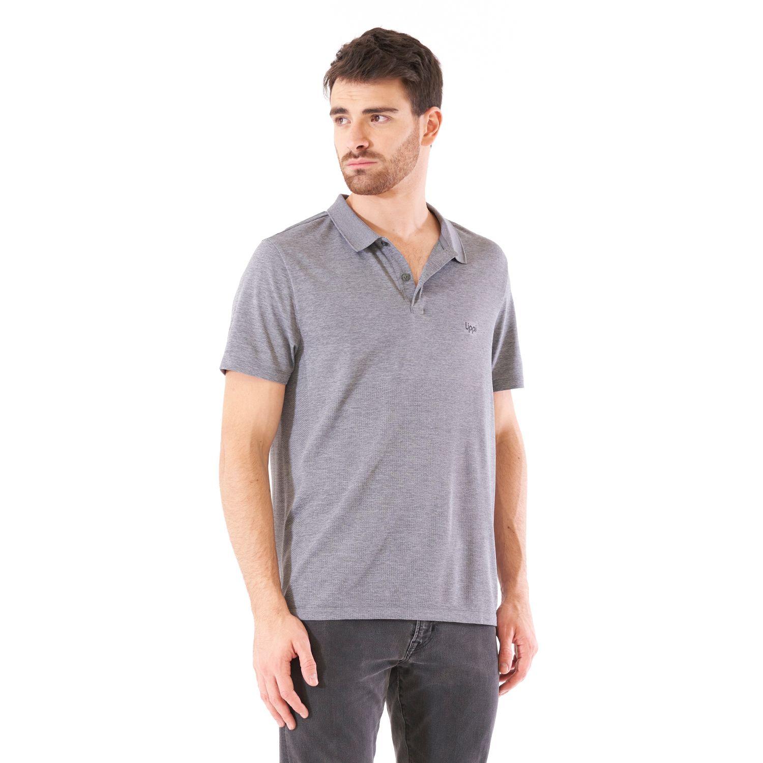 Polera Hombre B-Classic Seamless Polo Gris Medio Lippi-2