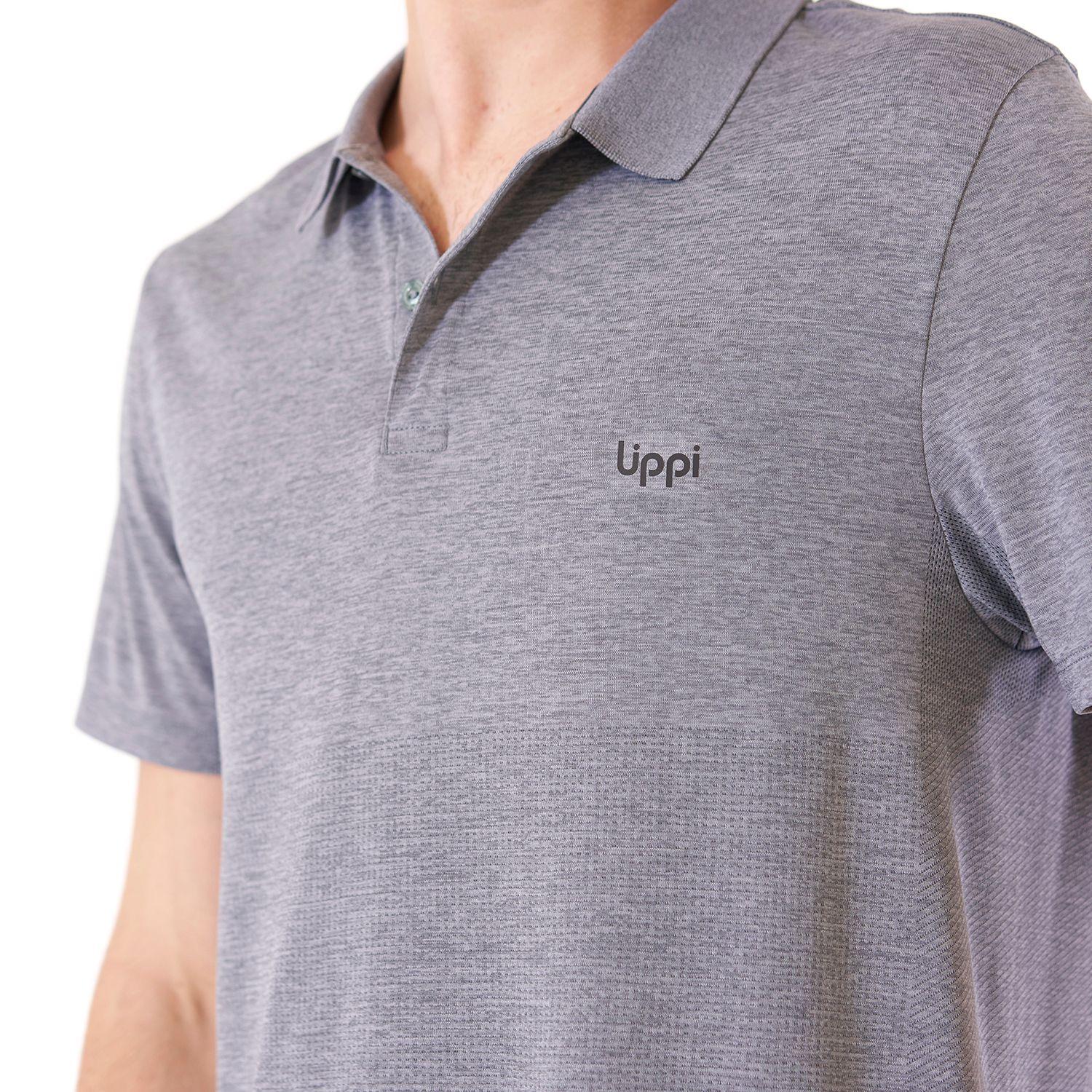 Polera Hombre B-Classic Seamless Polo Gris Medio Lippi-4