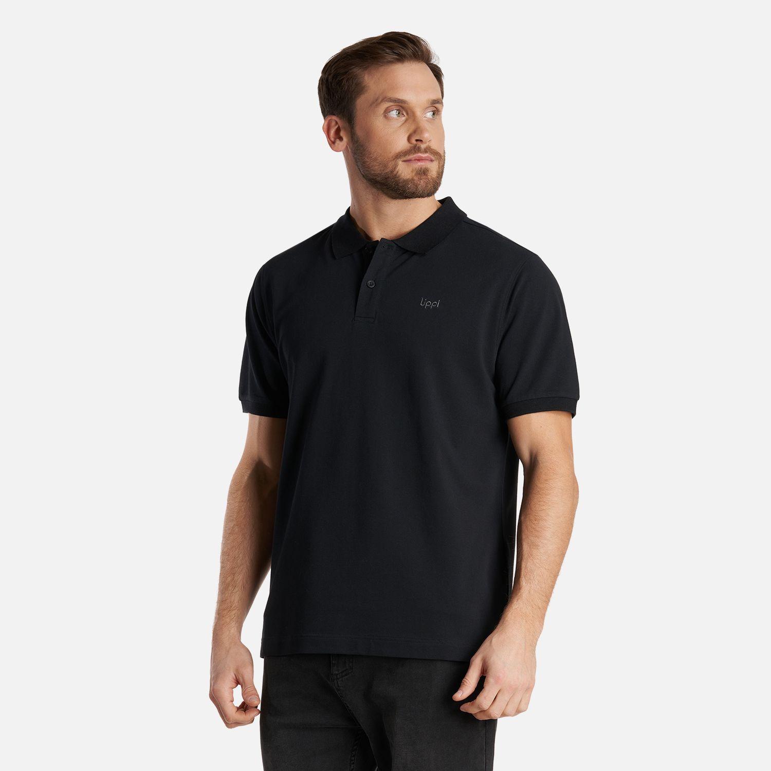Polera Hombre First Class Elastic Polo Negro Lippi V24-2
