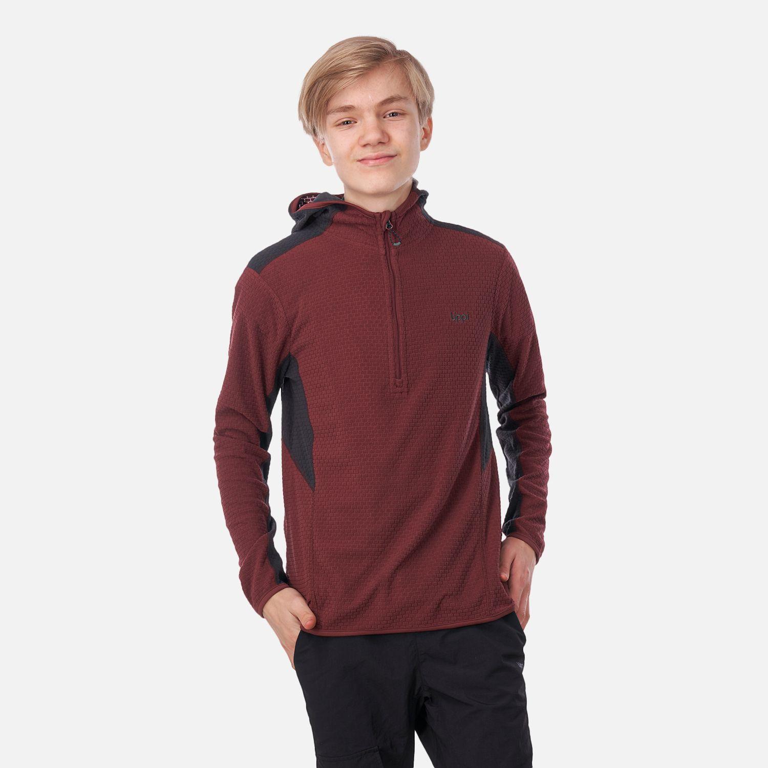 Poleron Teen Boy Mild Nano-F 14 Zip Hoody Burdeo Lippi-1