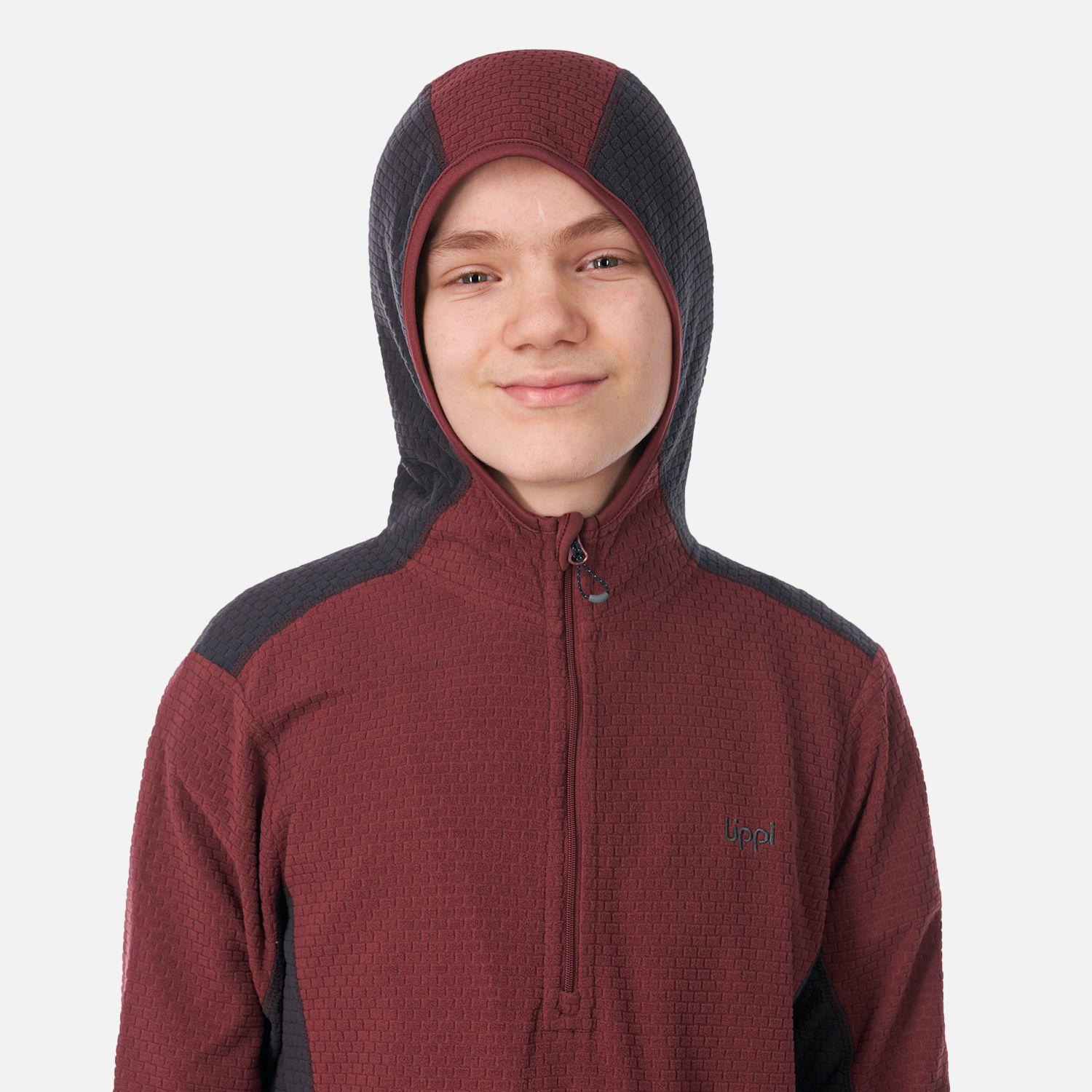 Poleron Teen Boy Mild Nano-F 14 Zip Hoody Burdeo Lippi-3