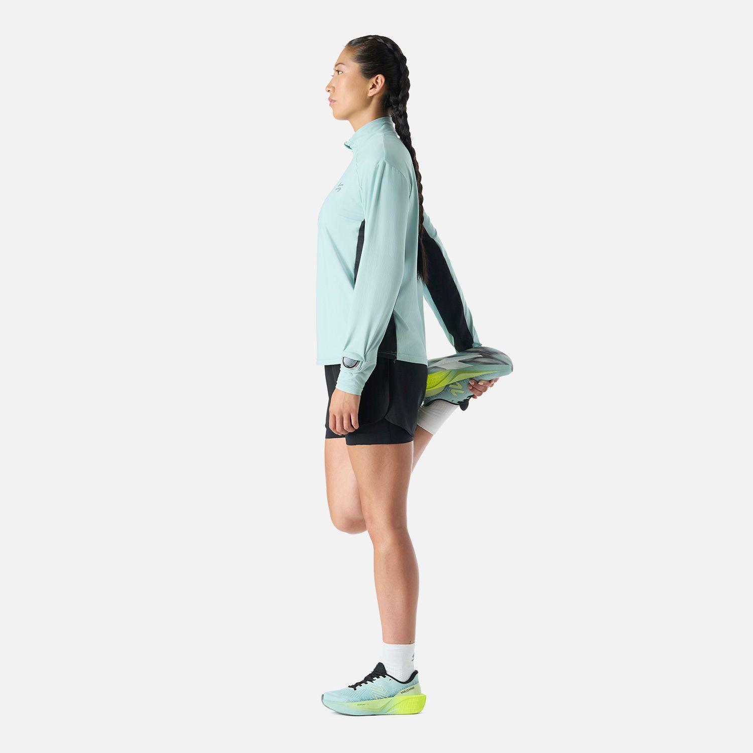 Polerón Mujer Tempo 1/4 Zip Midlayer Jade Vulcano-2