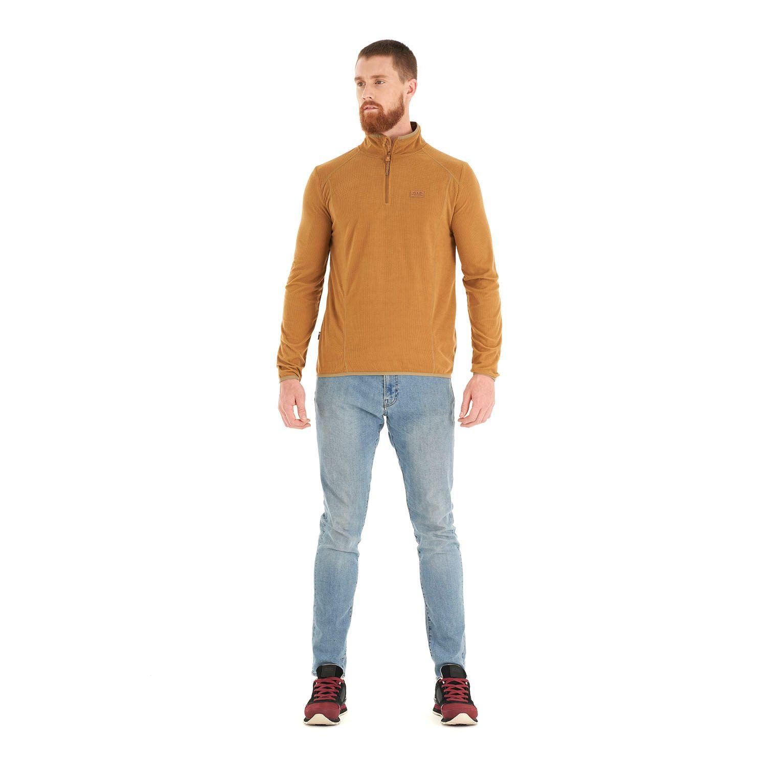 Poleron Hombre Taina Mostaza Haka Honu I21-8