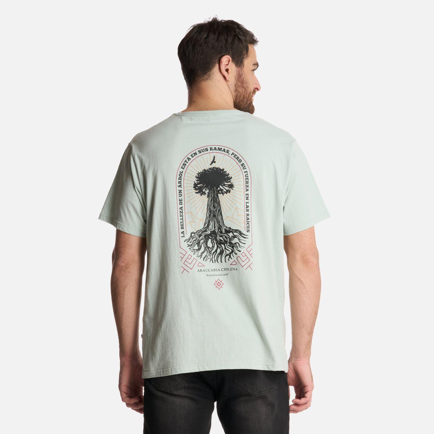 Polera Hombre Araucaria Milenaria Gris Claro Haka Honu-2
