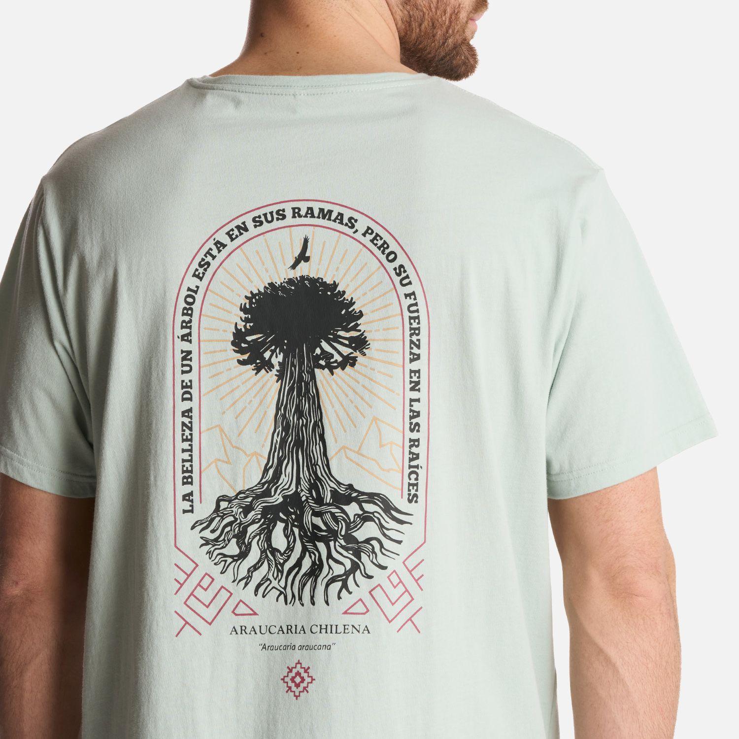 Polera Hombre Araucaria Milenaria Gris Claro Haka Honu-3
