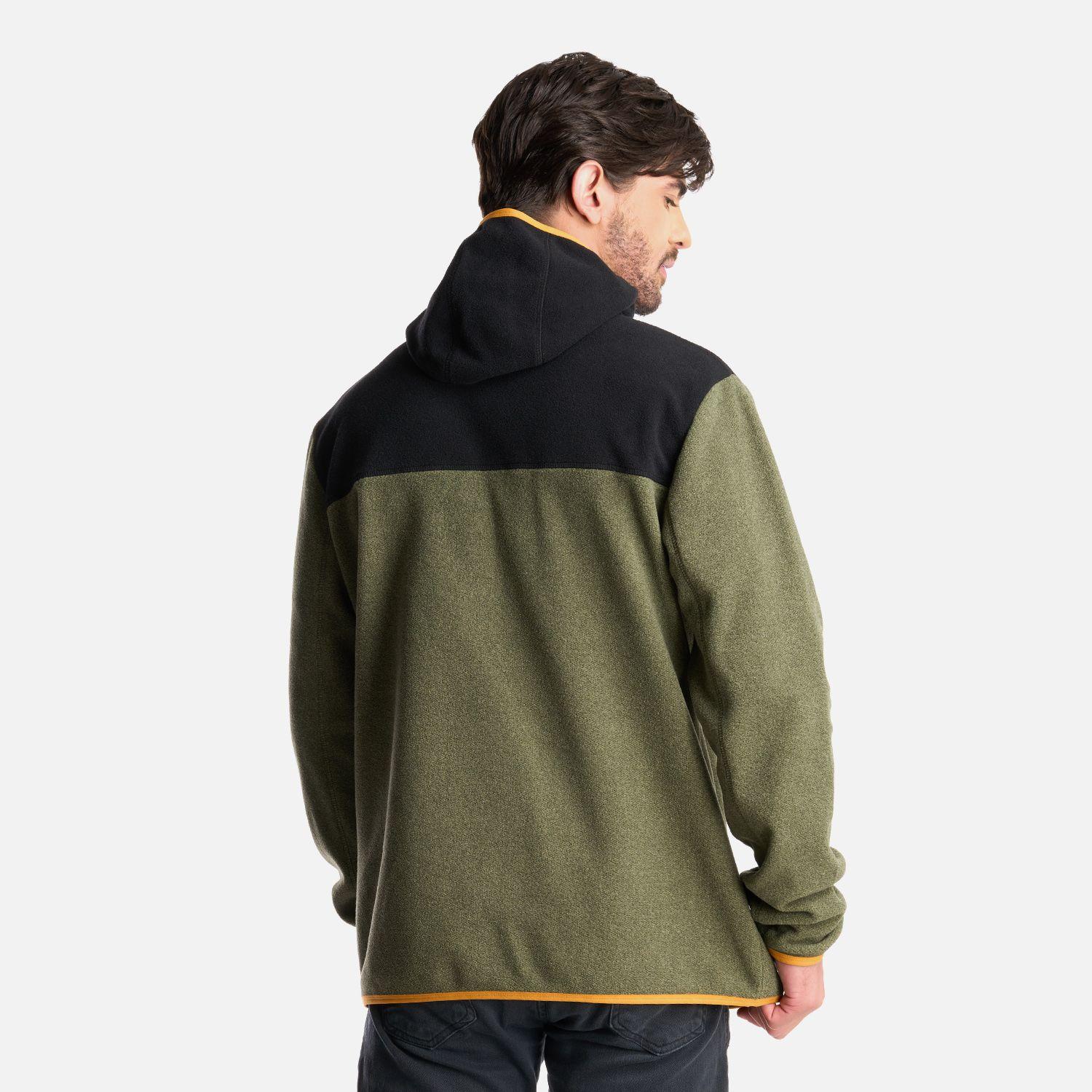 Poleron Hombre Tokerau Hoodie Verde Militar Haka Honu-4