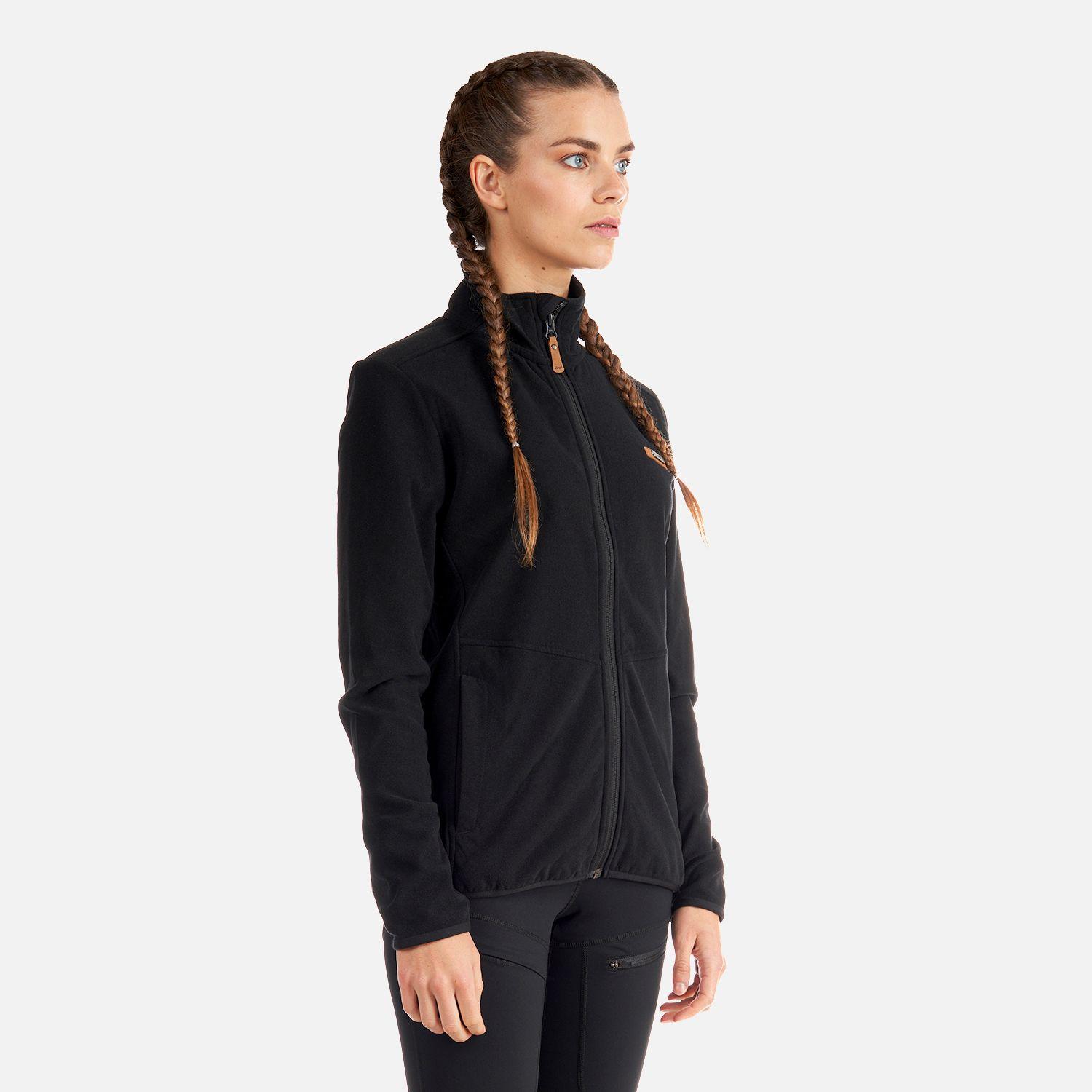 Poleron Mujer Stripes Nano-F Full Zip Negro Lippi-2