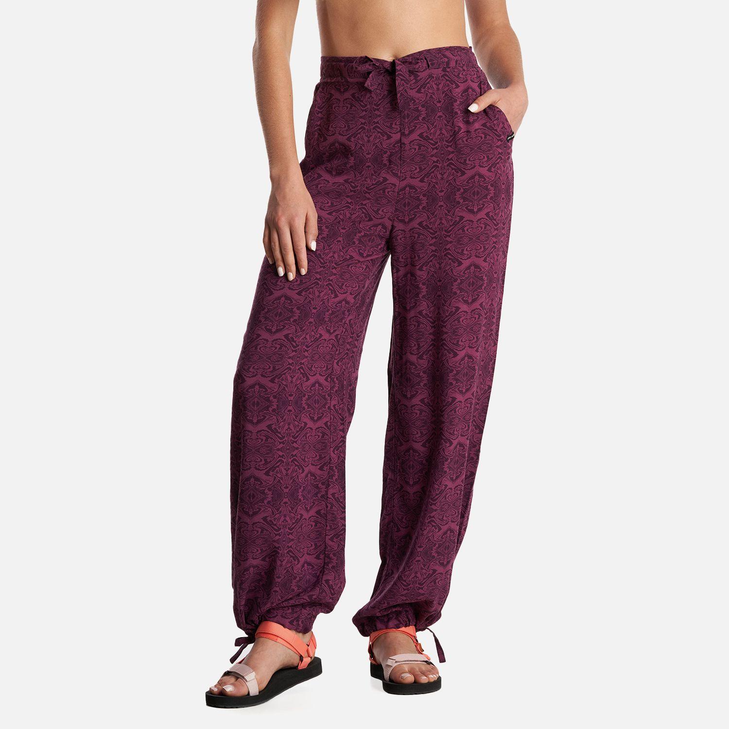 Pantalon Mujer Jipon Print Burdeo Haka Honu-1