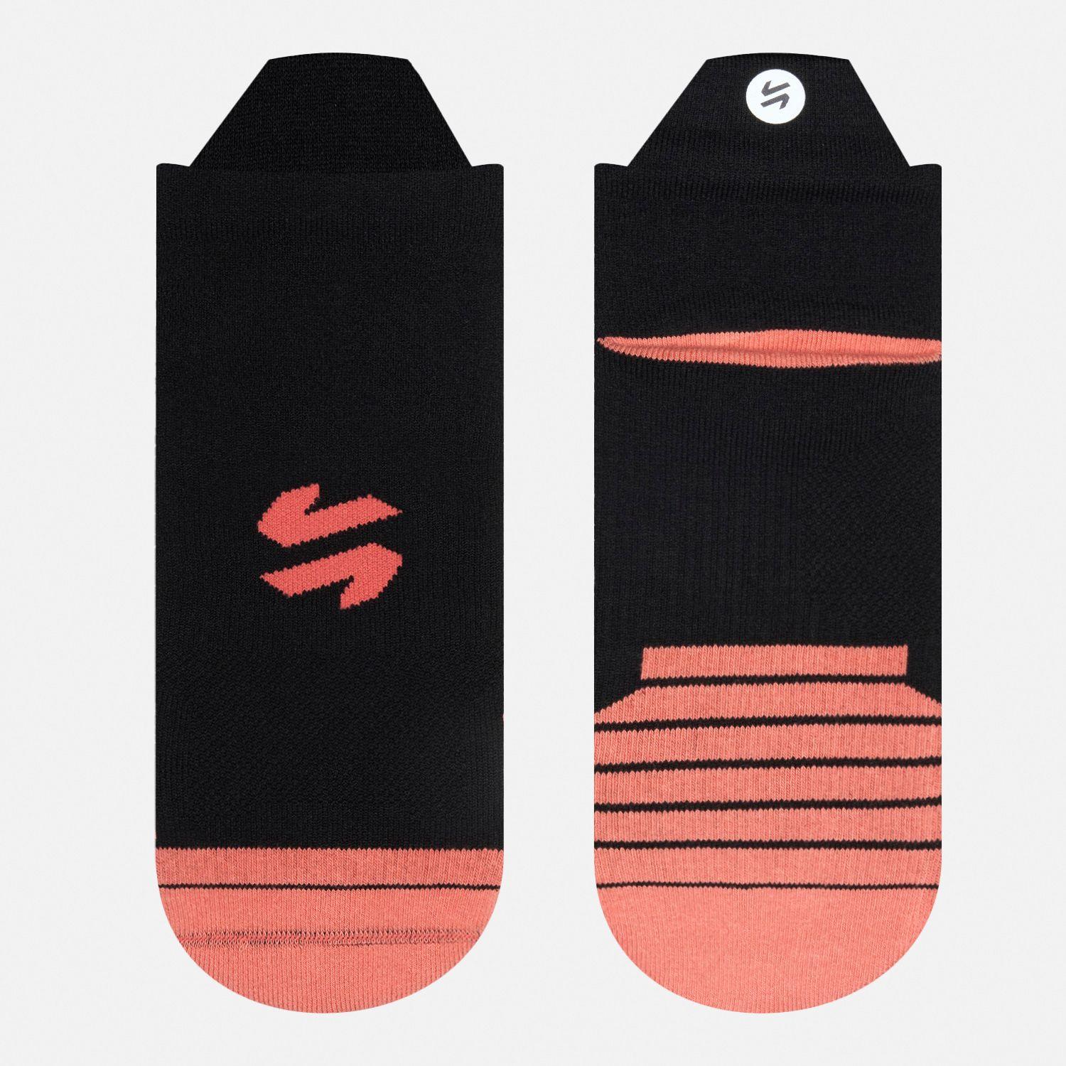 Calcetines Mujer Stride Running Short Socks Negro Vulcano-3