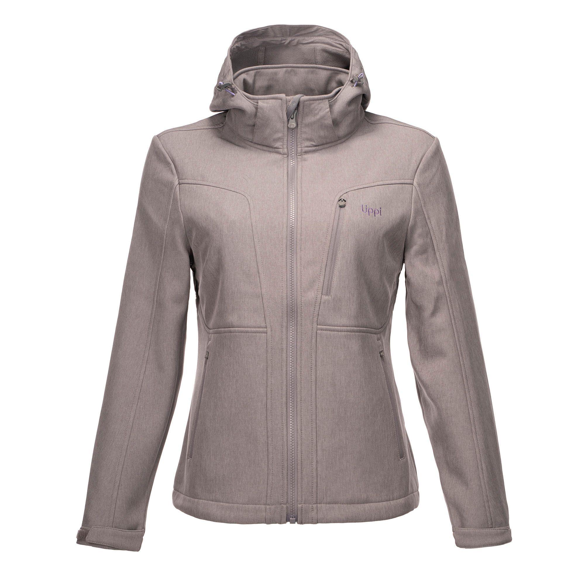 Chaqueta Mujer Macaya Softshell Hoody Jacket Melange Gris Lippi V20-0