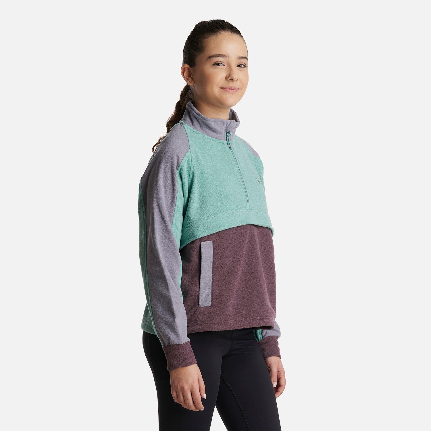 Poleron Teen Girl FirePlace 1/4 Zip Sweatshirt Turquesa Lippi-2