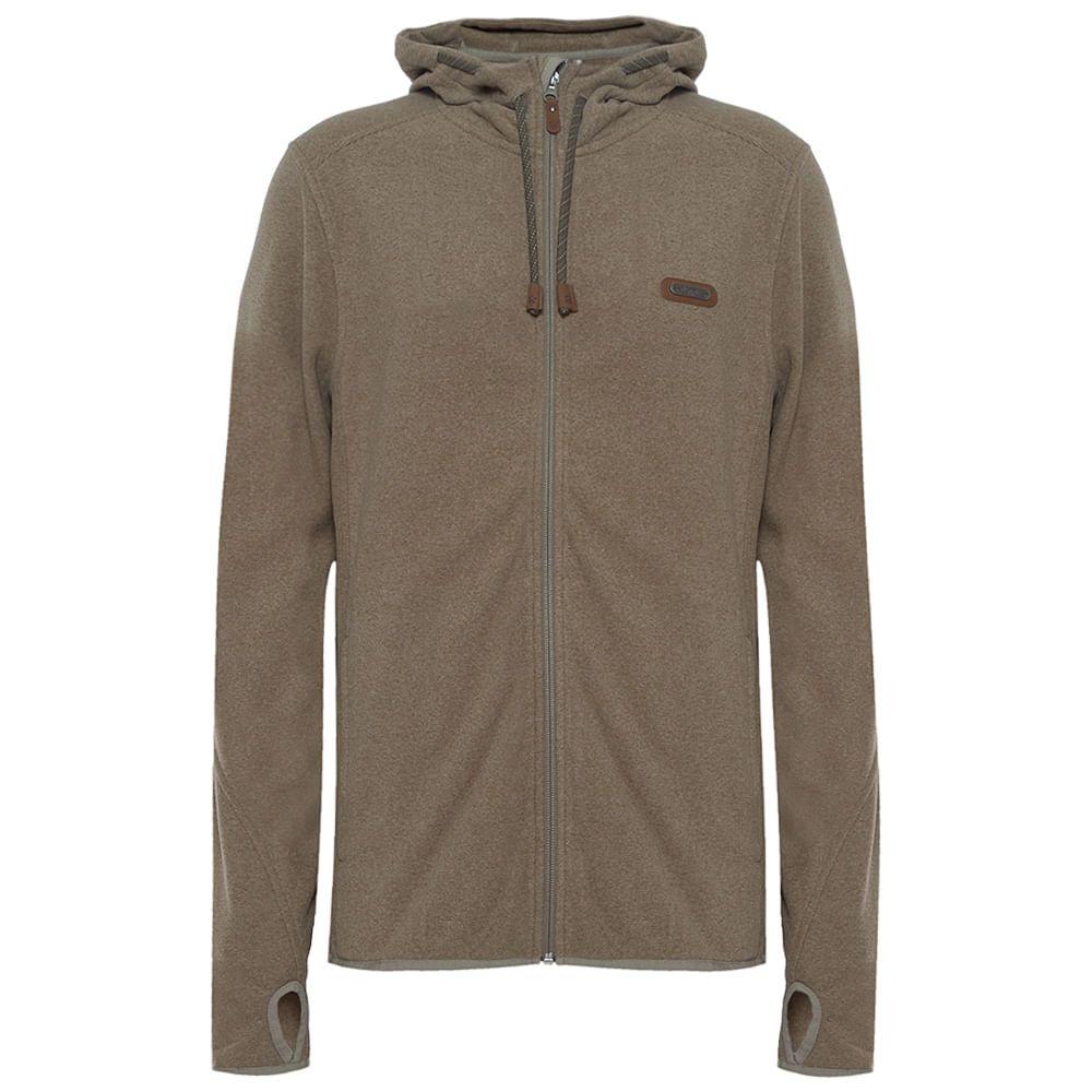 Poleron Hombre Stripes Nano-F Full Zip Taupe Lippi-0