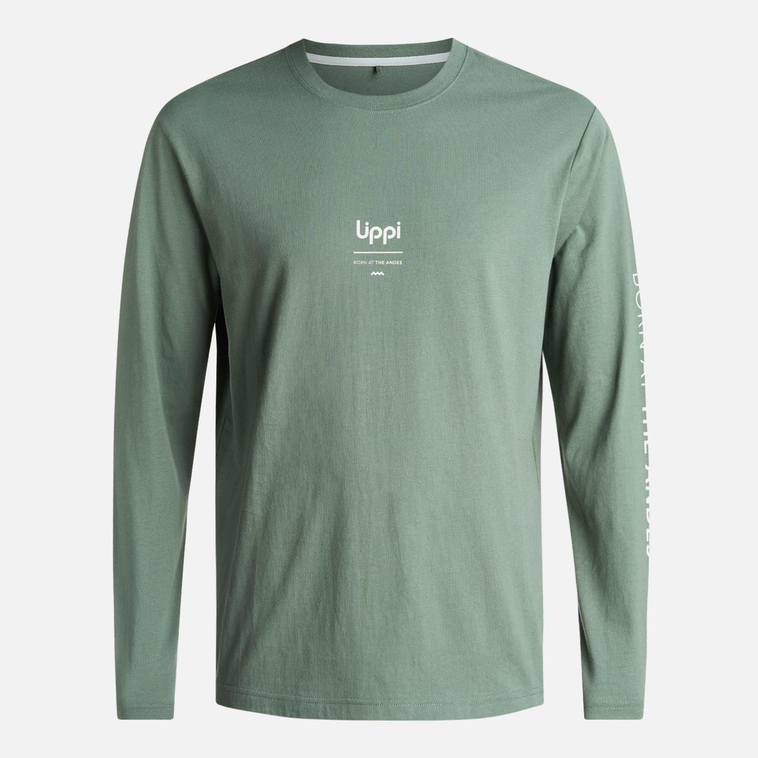 Polera Hombre Logo Lippi Long Sleeve T-Shirt Verde Musgo Lippi-0