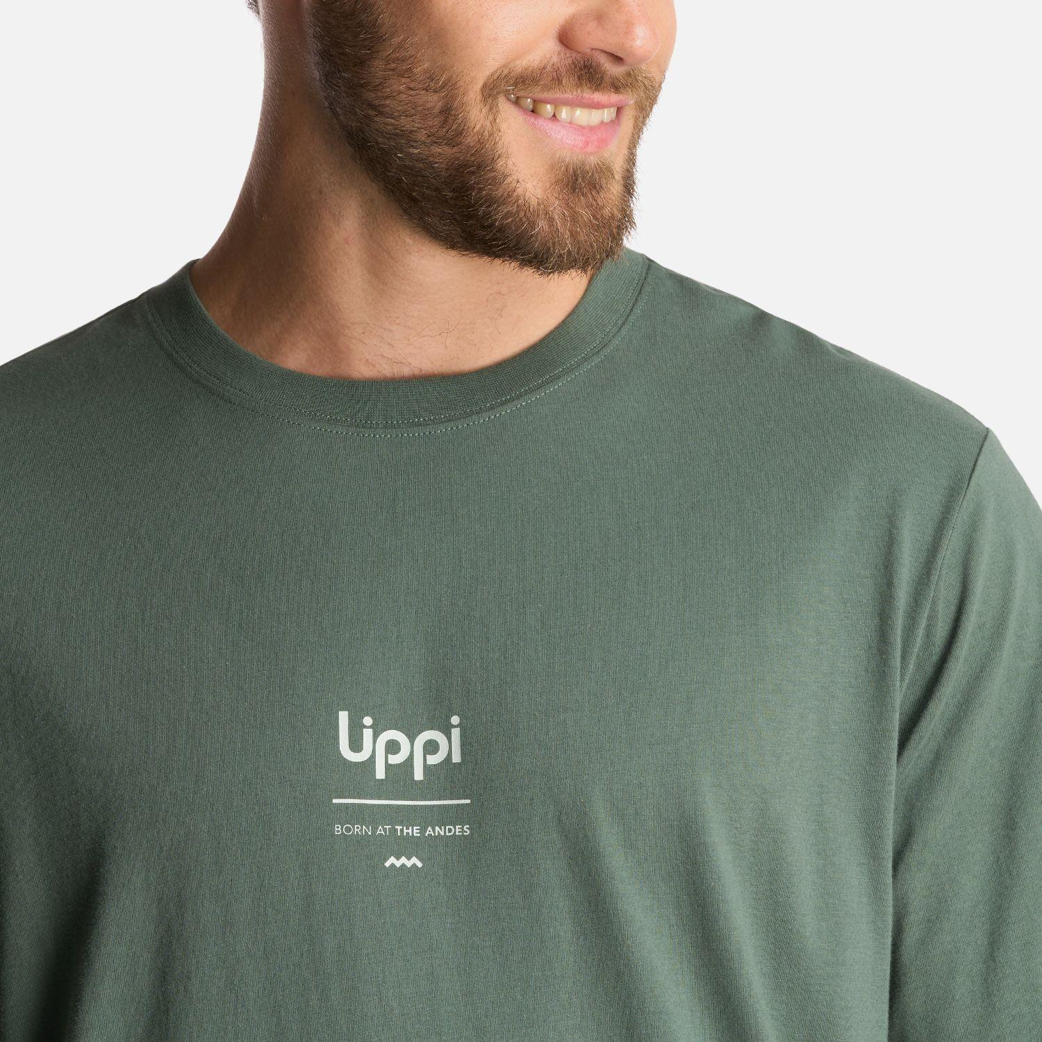 Polera Hombre Logo Lippi Long Sleeve T-Shirt Verde Musgo Lippi-4