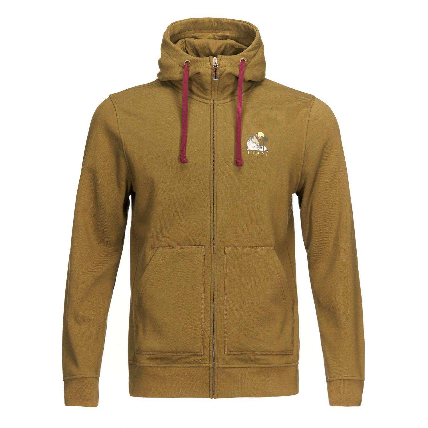 Poleron Hombre Insigne Full Zip Hoody Oliva Oscuro Lippi-0