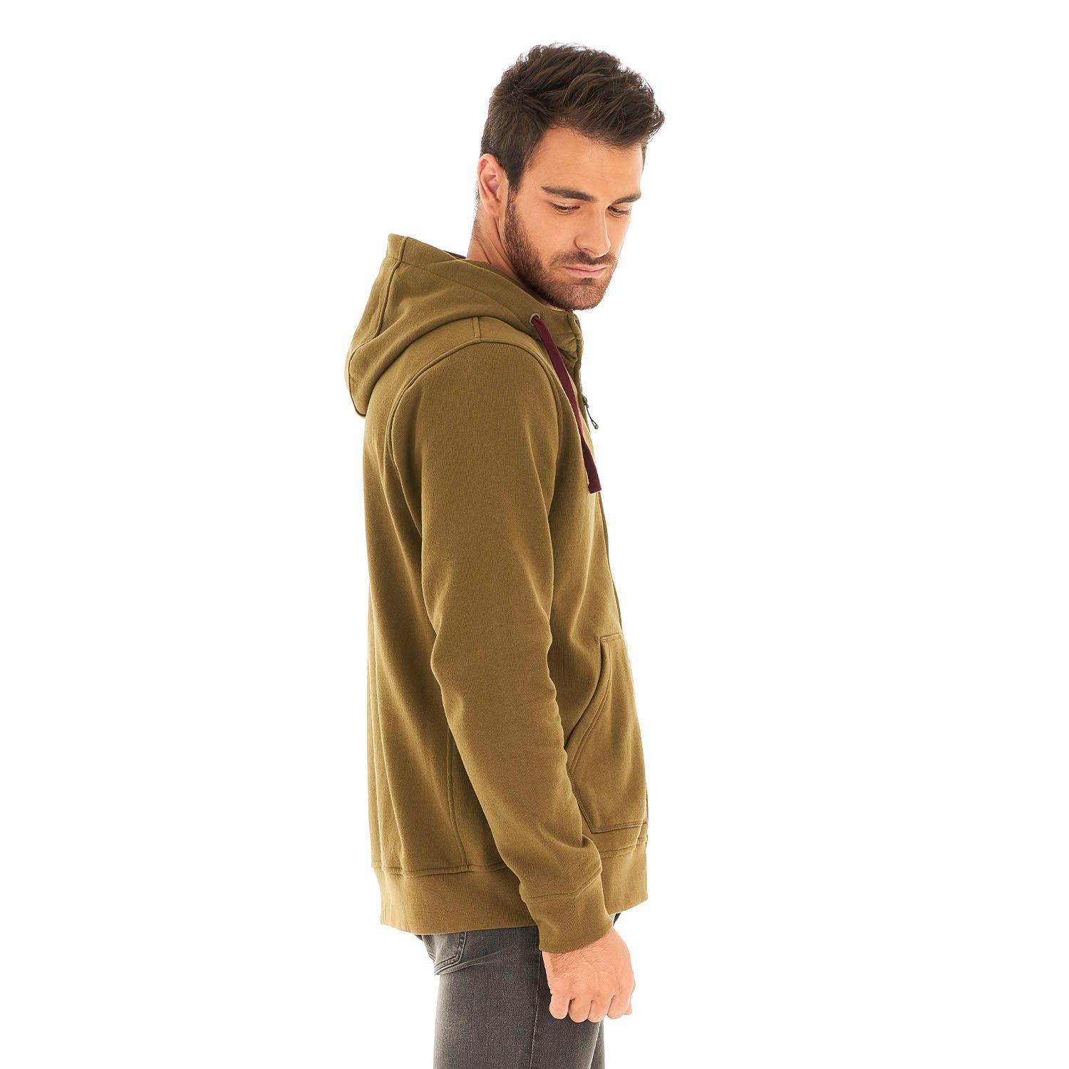 Poleron Hombre Insigne Full Zip Hoody Oliva Oscuro Lippi-3