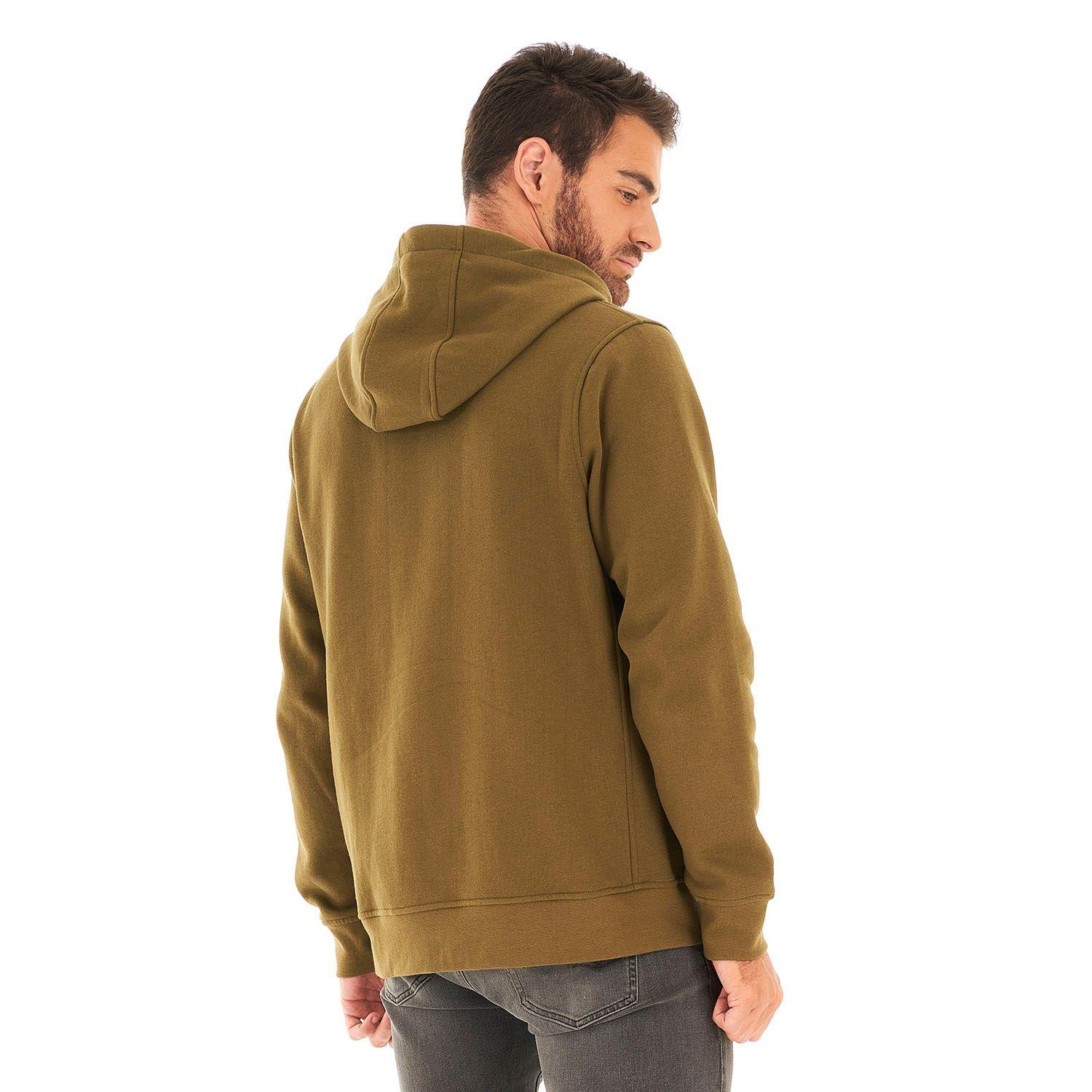 Poleron Hombre Insigne Full Zip Hoody Oliva Oscuro Lippi-4