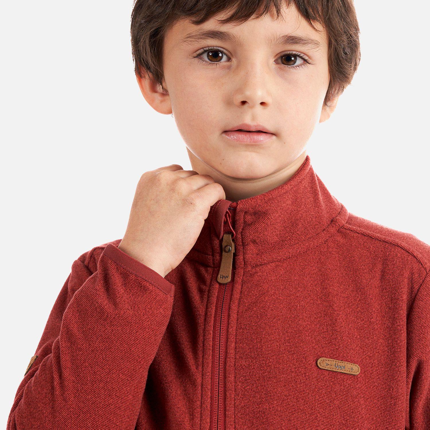 Poleron Niño Stripes Nano-F Full Zip Terracota Lippi I23-4