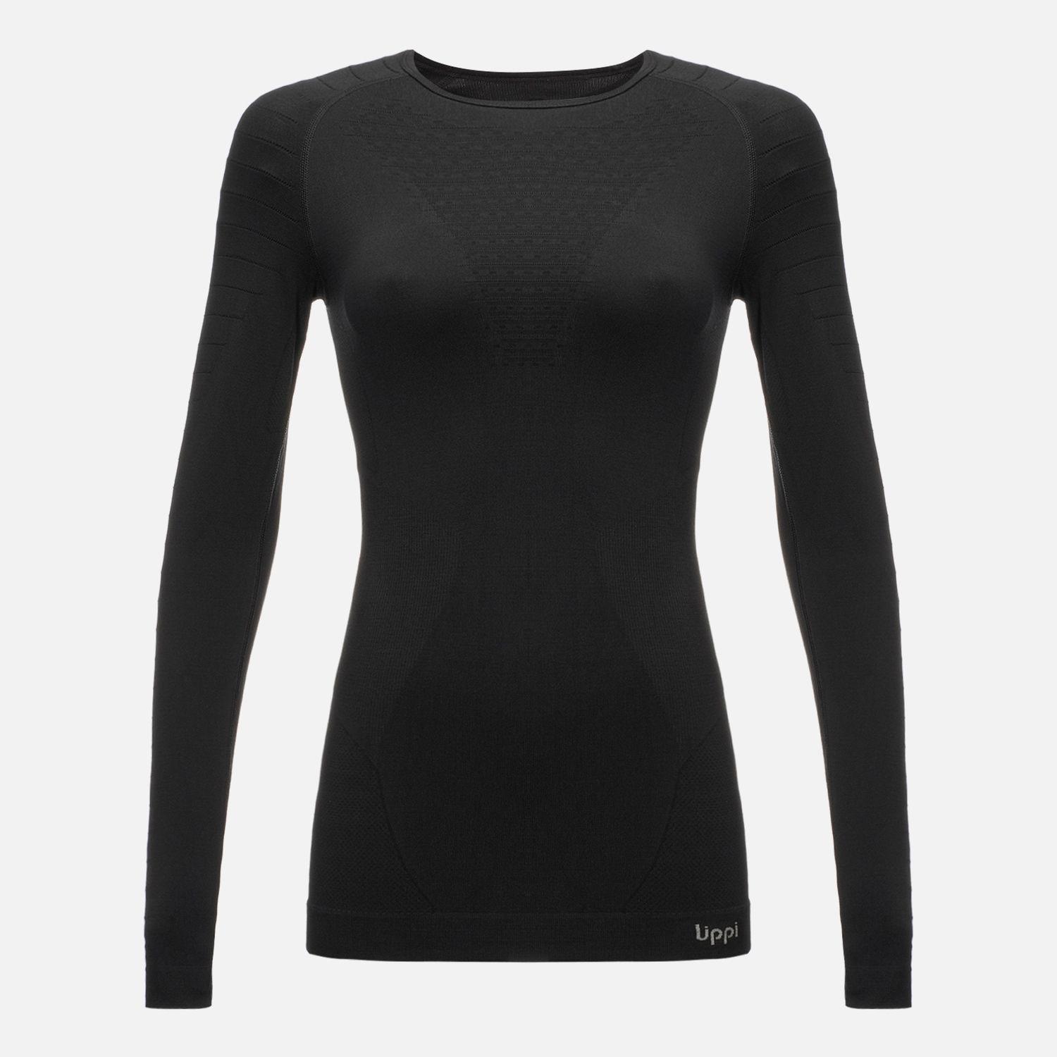 Primera Capa Mujer Skintec 2000 Seamless Top Negro Lippi V25-8