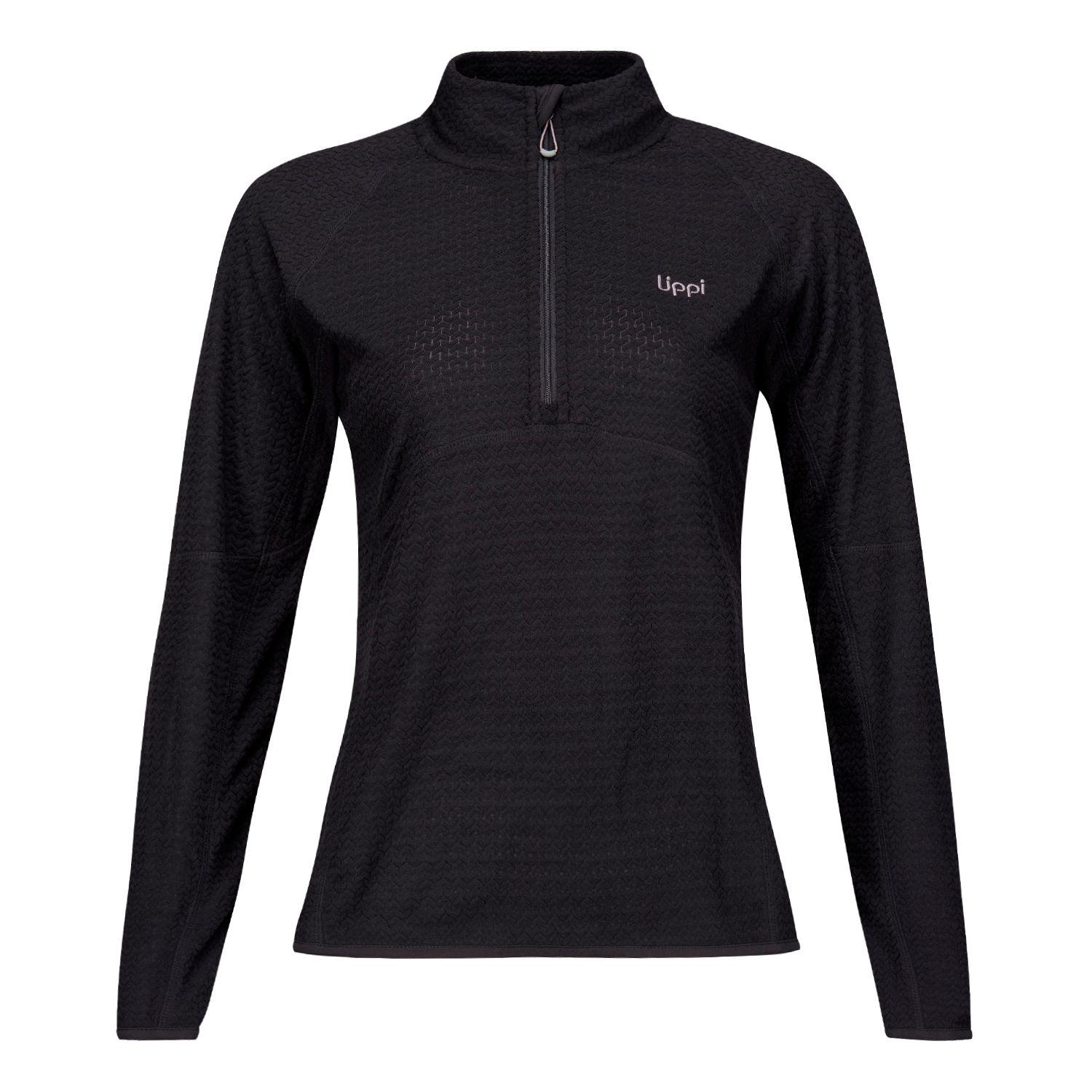 Poleron Mujer Jacaranda Nano-F 14 Zip Negro Lippi V22-0