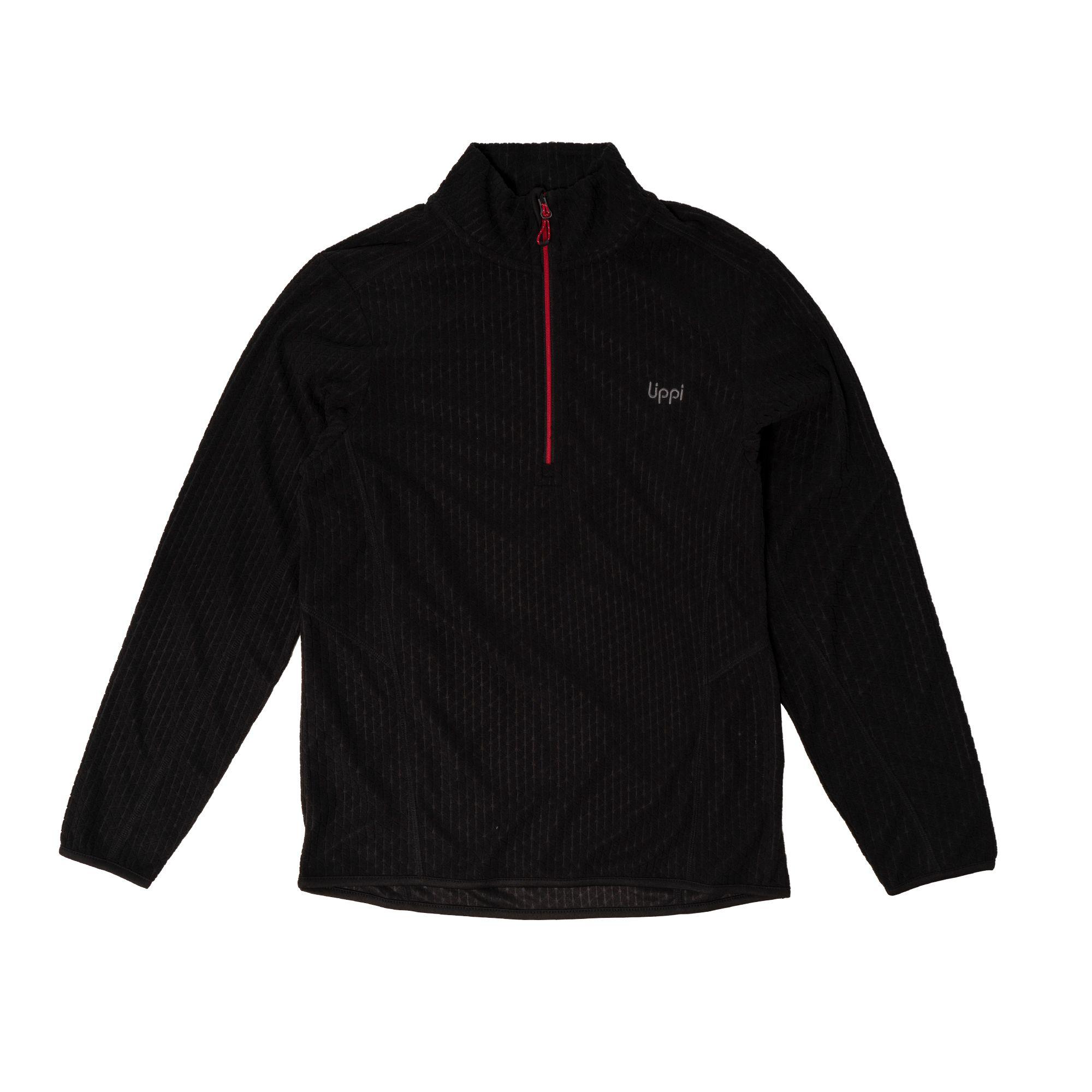 Poleron Teen Boy Mild Nano-F 1/4 Zip Negro Lippi-0