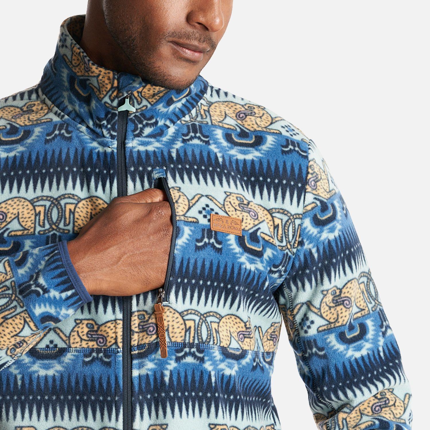 Chaqueta Hombre Tokerau Pro Print Azul Piedra Haka Honu-4