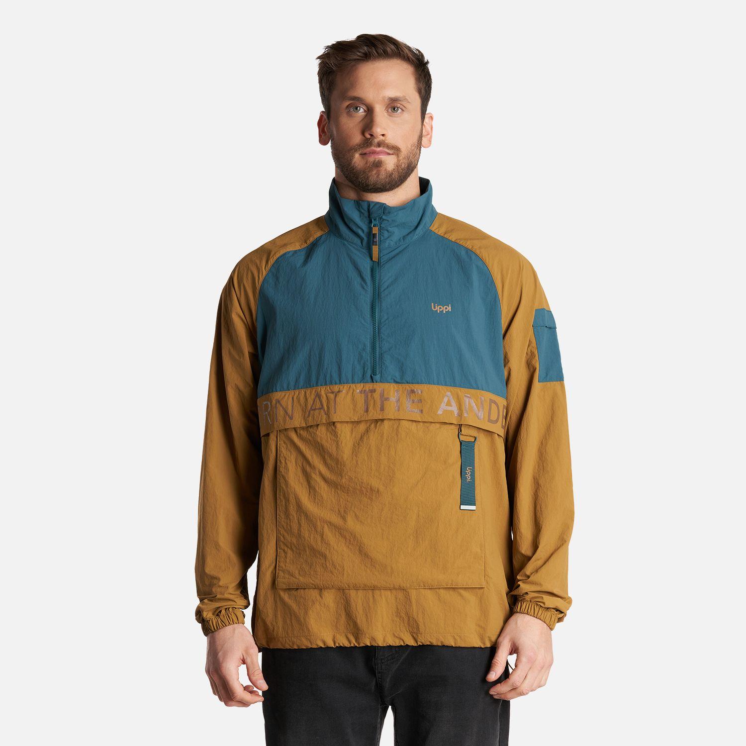 Chaqueta Hombre WindCity WindBreaker 1/4 Zip Jacket Petroleo Lippi-1