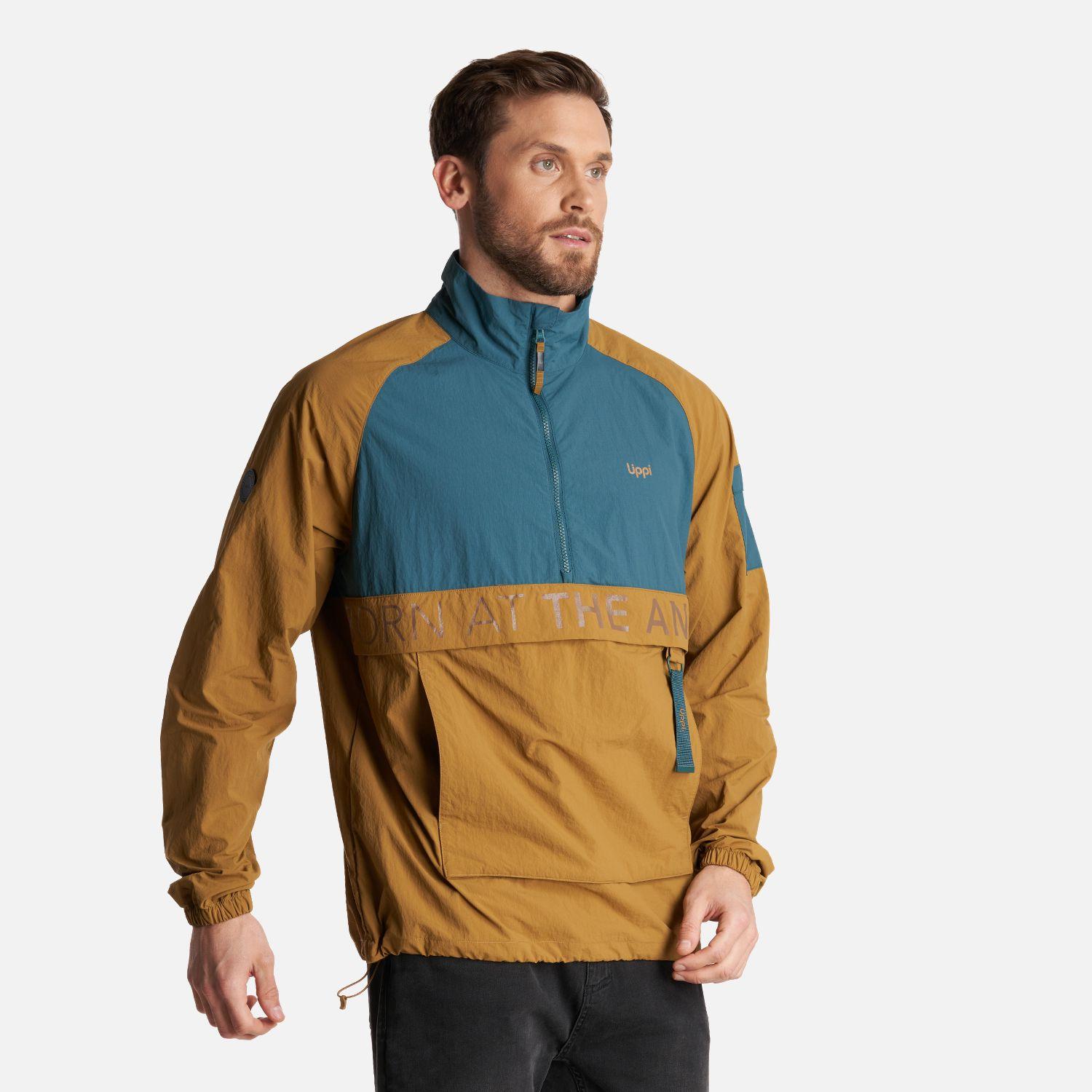 Chaqueta Hombre WindCity WindBreaker 1/4 Zip Jacket Petroleo Lippi-2