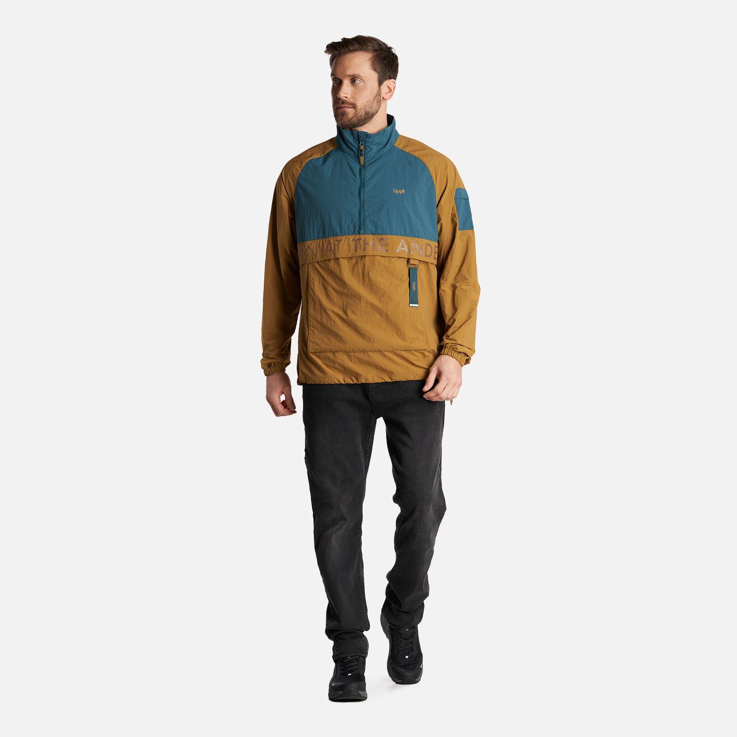 Chaqueta Hombre WindCity WindBreaker 1/4 Zip Jacket Petroleo Lippi-7