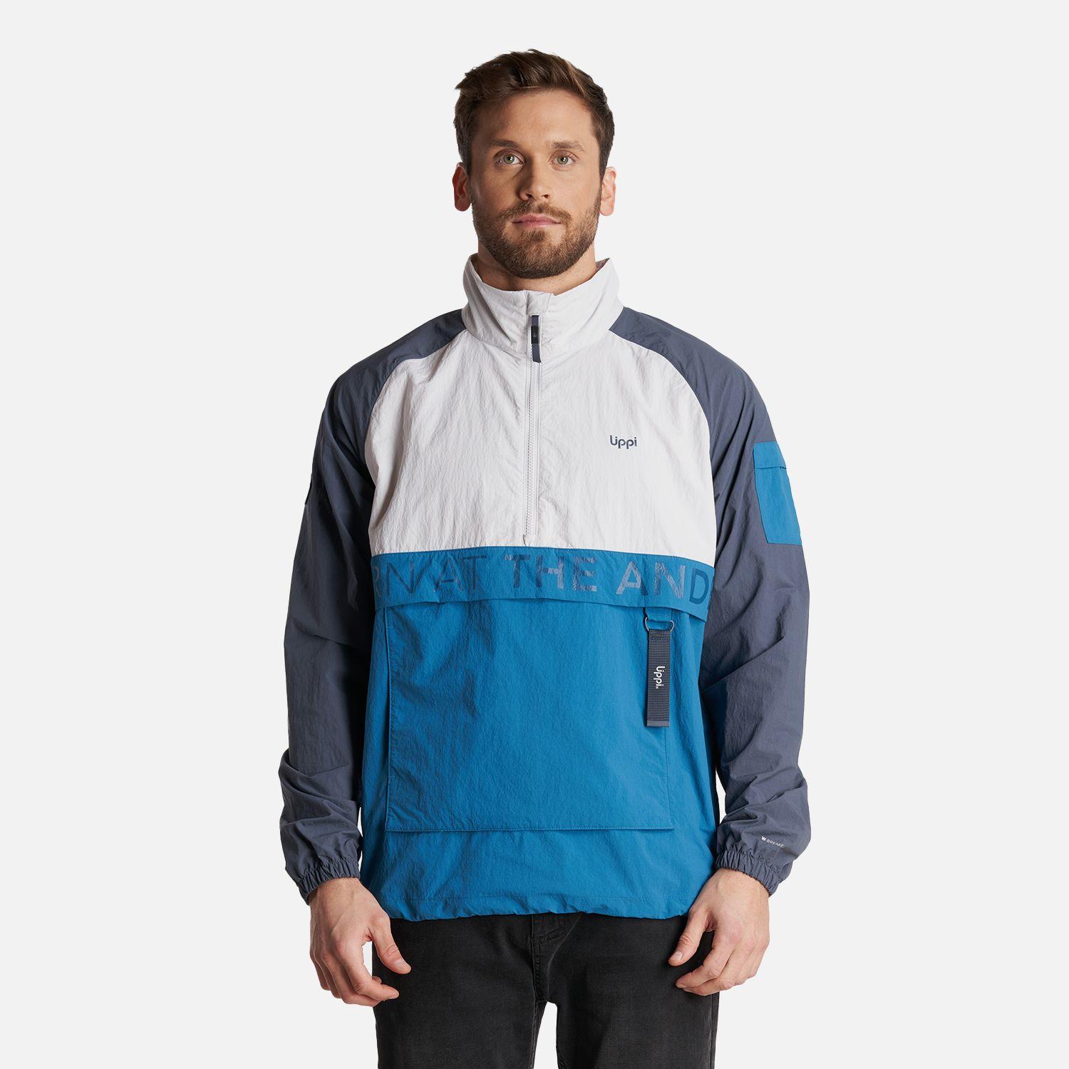 Chaqueta Hombre WindCity WindBreaker 1/4 Zip Jacket Azul Lippi-1