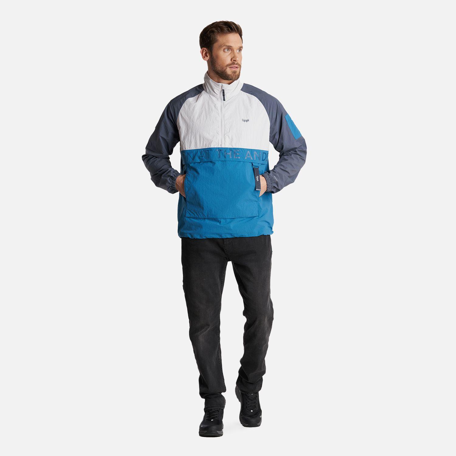 Chaqueta Hombre WindCity WindBreaker 1/4 Zip Jacket Azul Lippi-8