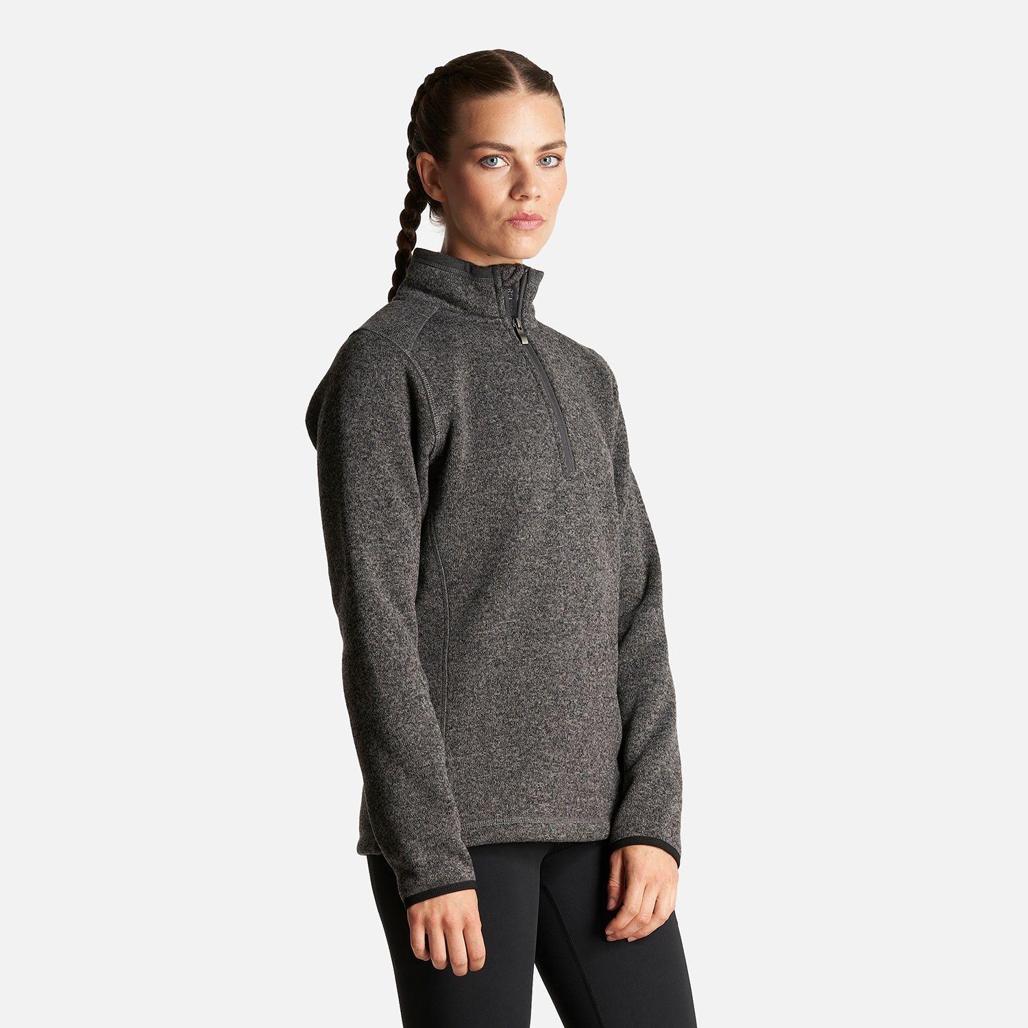 Poleron Mujer Coronado Blend-pro Jacket 1/4 Zip Melange Negro Lippi-2