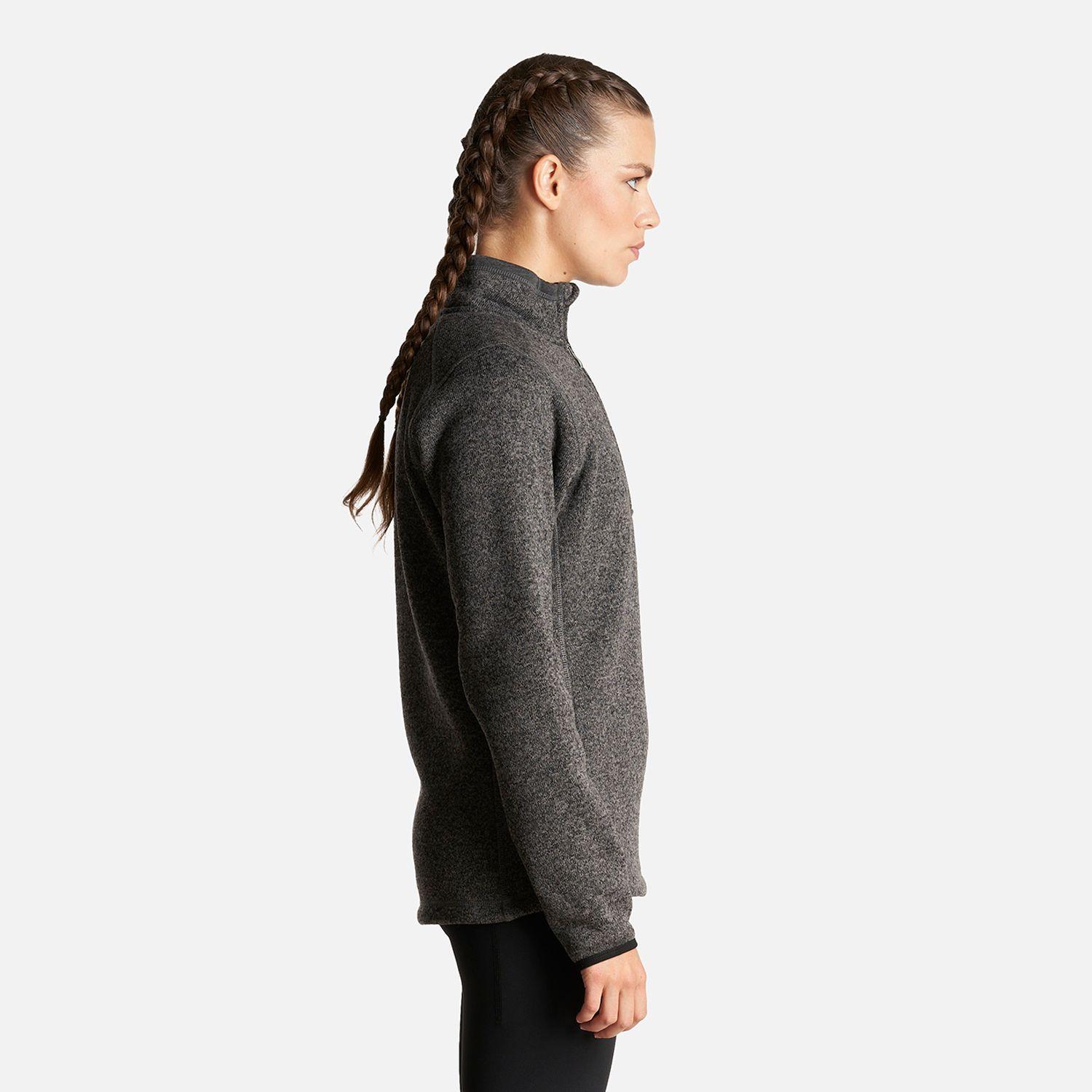 Poleron Mujer Coronado Blend-pro Jacket 1/4 Zip Melange Negro Lippi-3