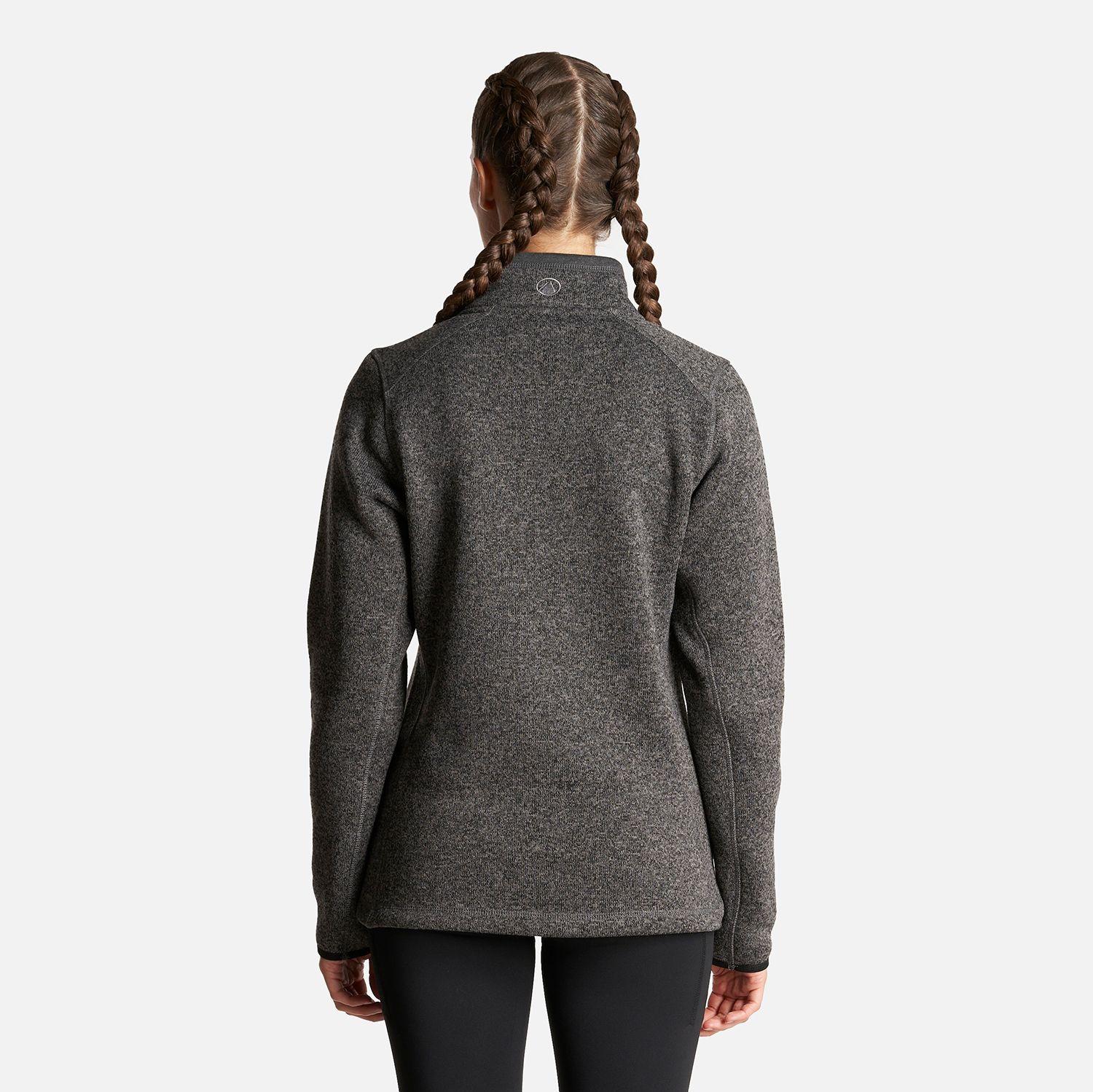 Poleron Mujer Coronado Blend-pro Jacket 1/4 Zip Melange Negro Lippi-4