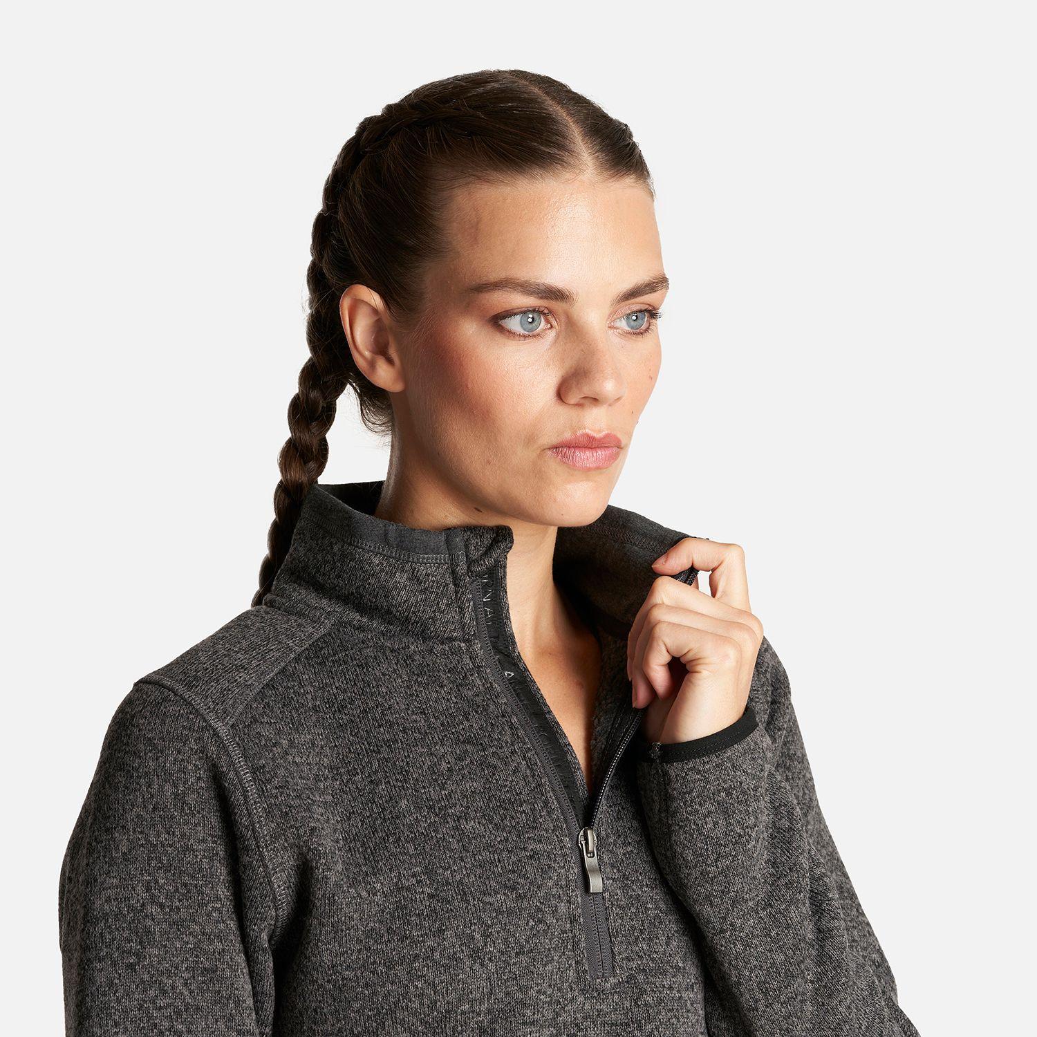 Poleron Mujer Coronado Blend-pro Jacket 1/4 Zip Melange Negro Lippi-5